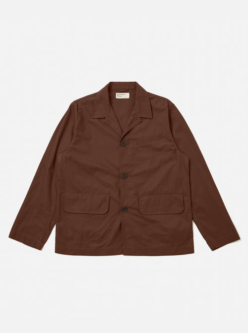 Brown Peached Poplin Franck Jacket