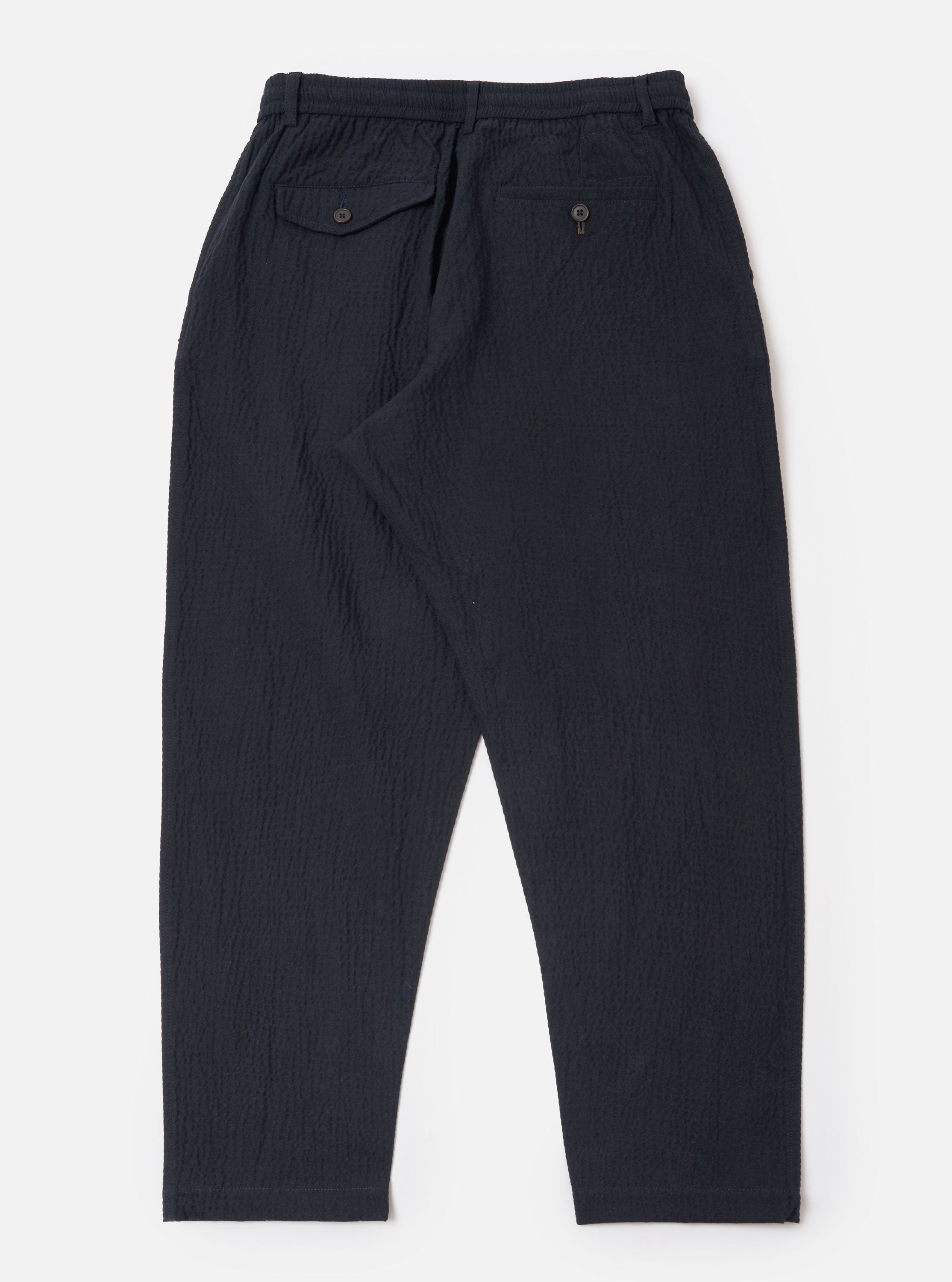 Men's Dark Navy Ospina Cotton Pleated Track Pant – Universal Works