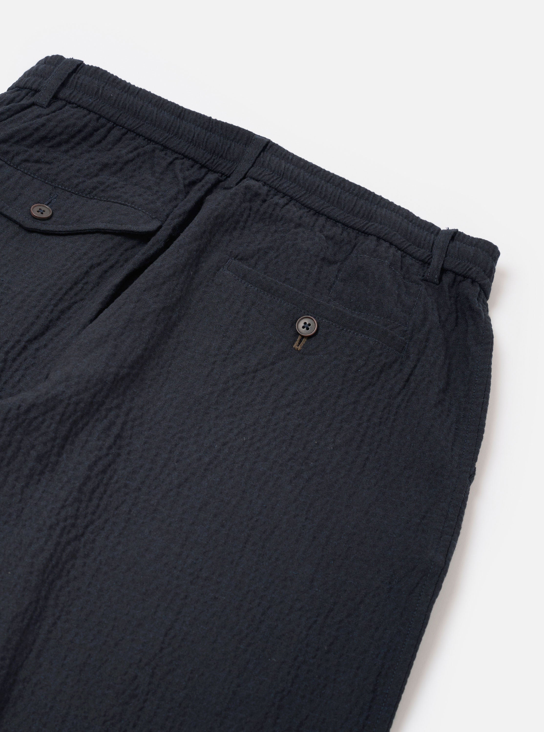Men's Dark Navy Ospina Cotton Pleated Track Pant – Universal Works