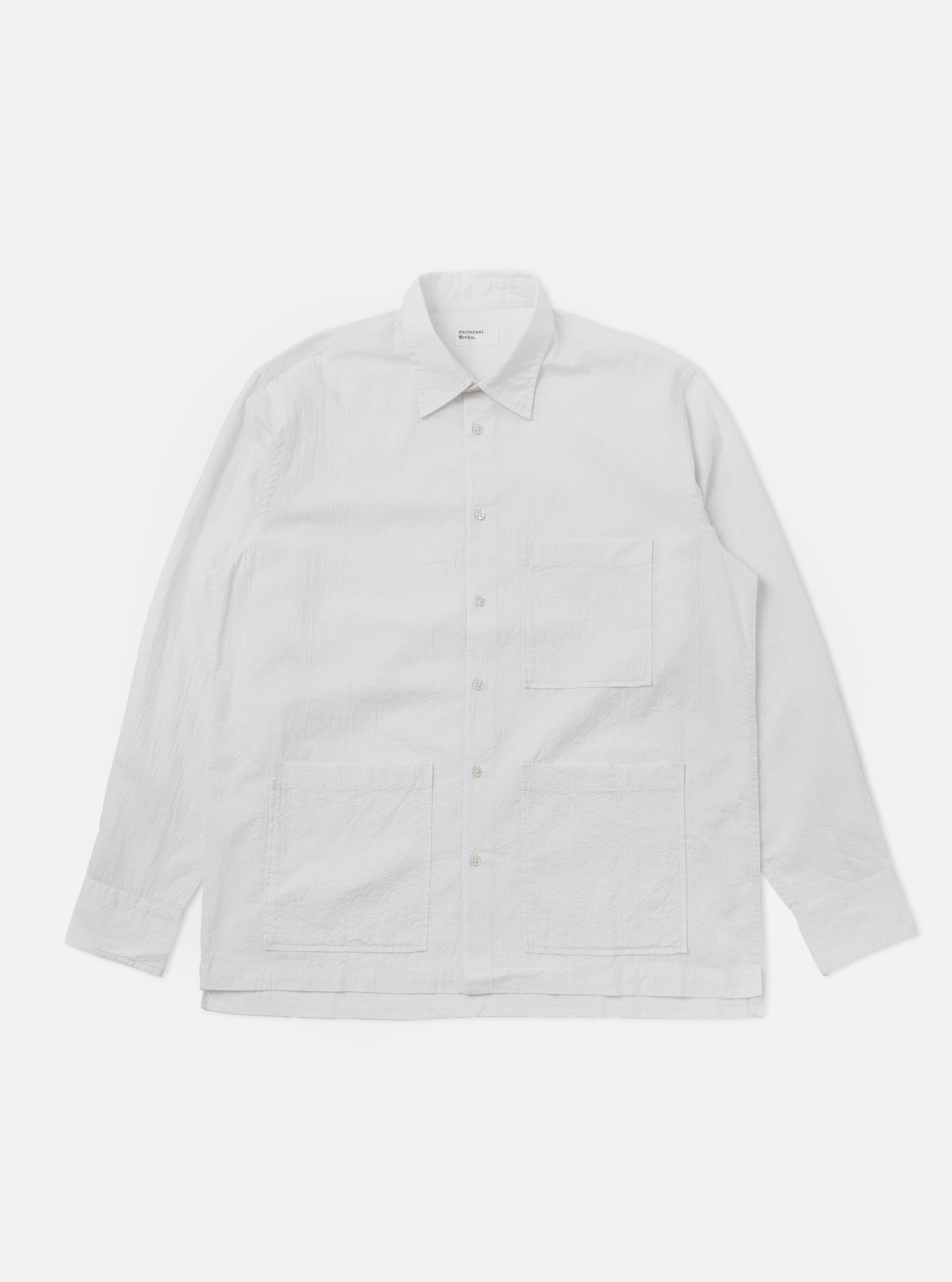 Men's White Seersucker Double Lucky Shirt – Universal Works