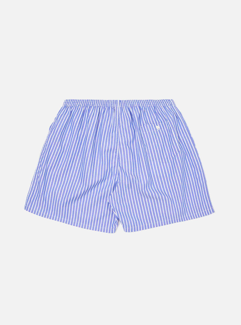 Blue Cotton Stripe Boxer Short