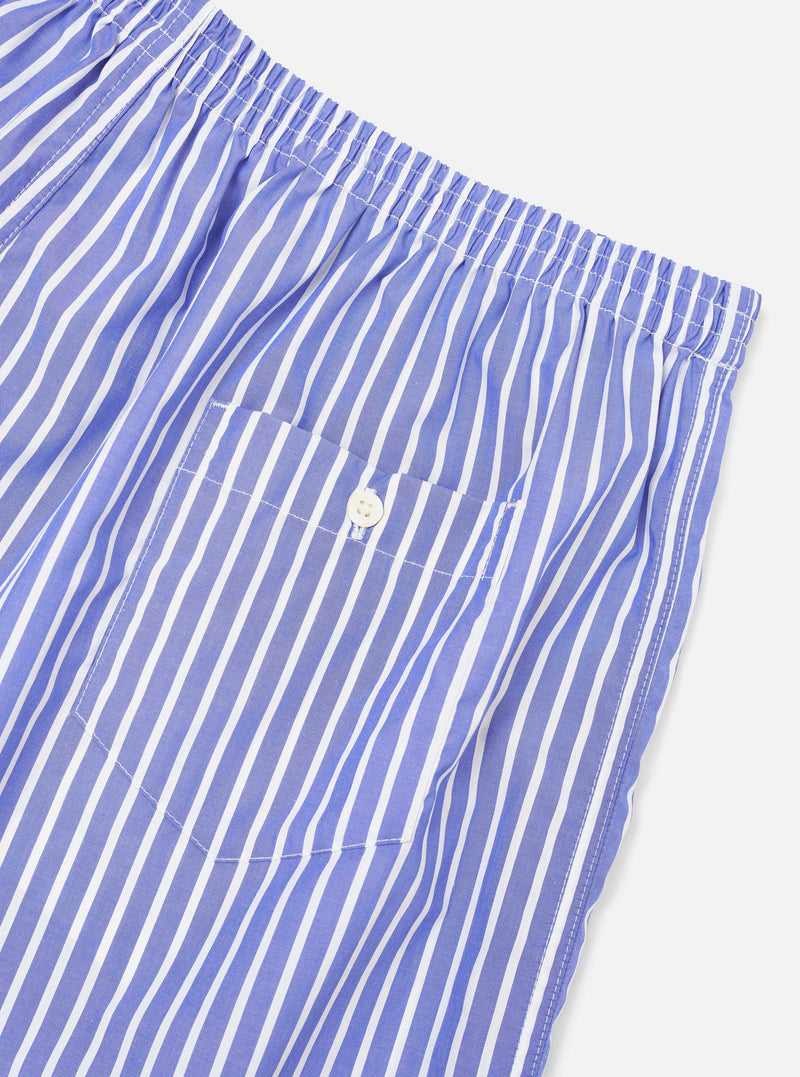 Blue Cotton Stripe Boxer Short