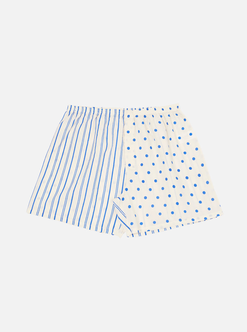 Ecru Block Dots & Stripes Boxer Short