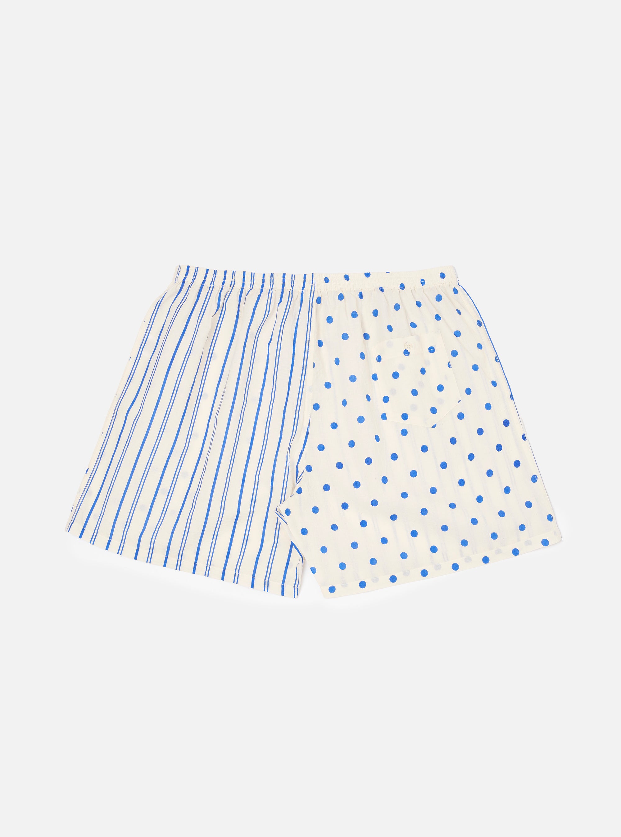 Ecru Block Dots & Stripes Boxer Short