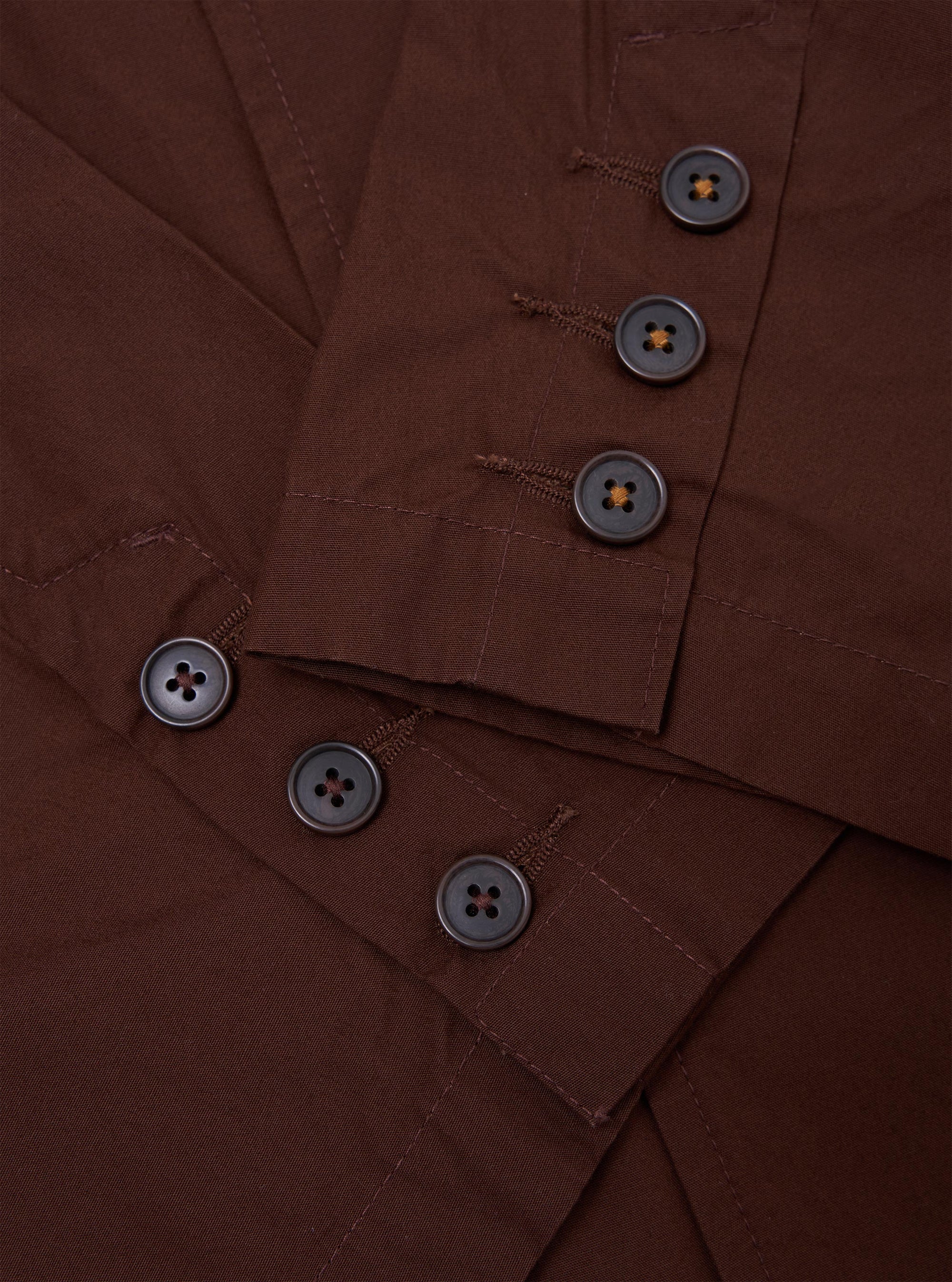 Brown Peached Poplin Manor Jacket
