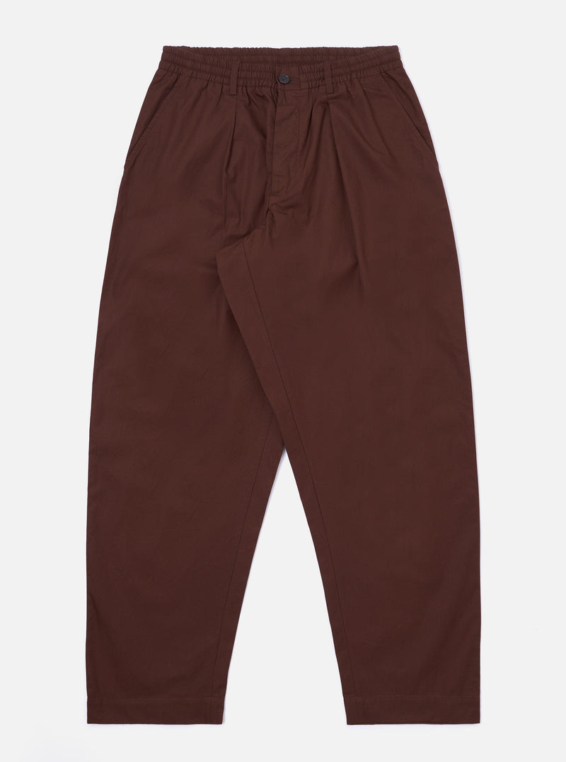 Brown Peached Poplin Oxford Pant