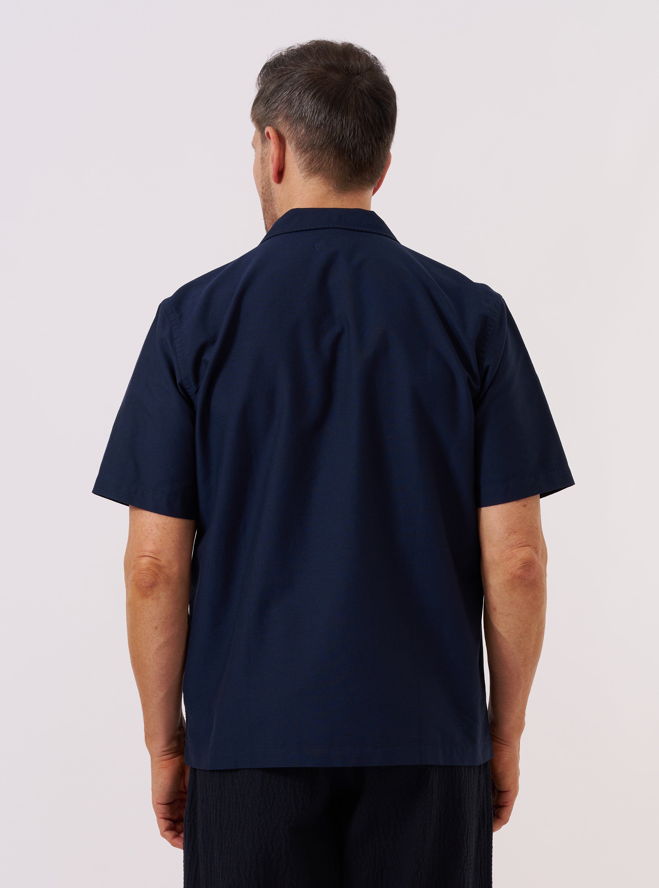 Men's Navy Classic Oxford Tropicana Shirt – Universal Works