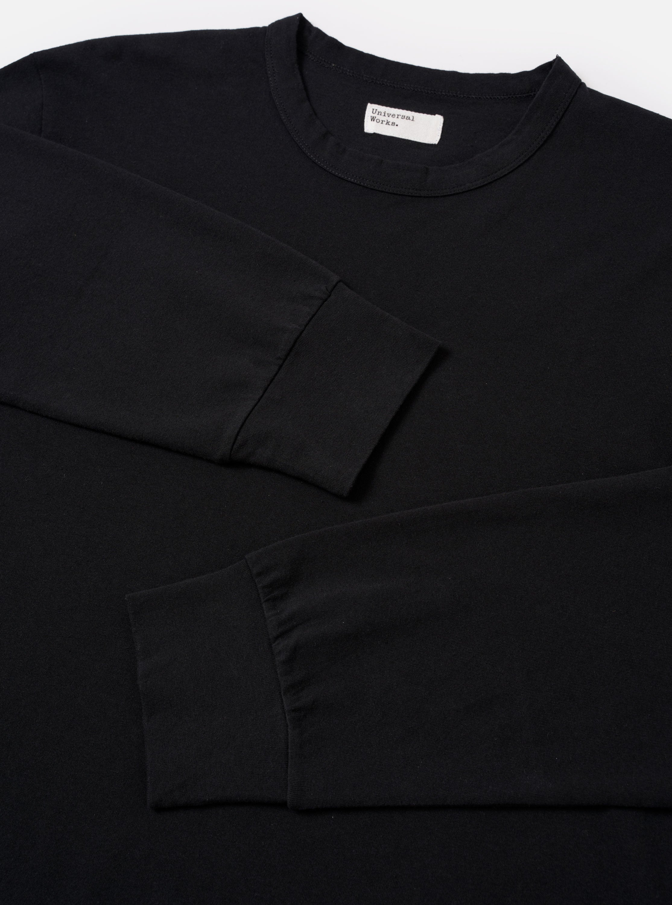 Men's Black Recycled/Bio Jersey Henry L/S Tee – Universal Works