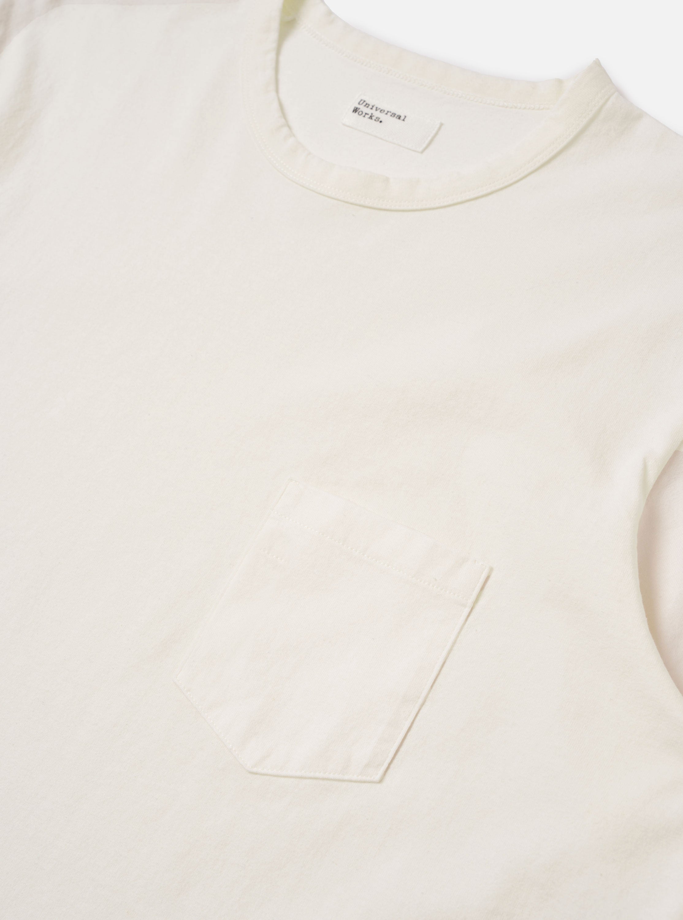 Men's Antique White Recycled/Bio Jersey Core Pocket Tee