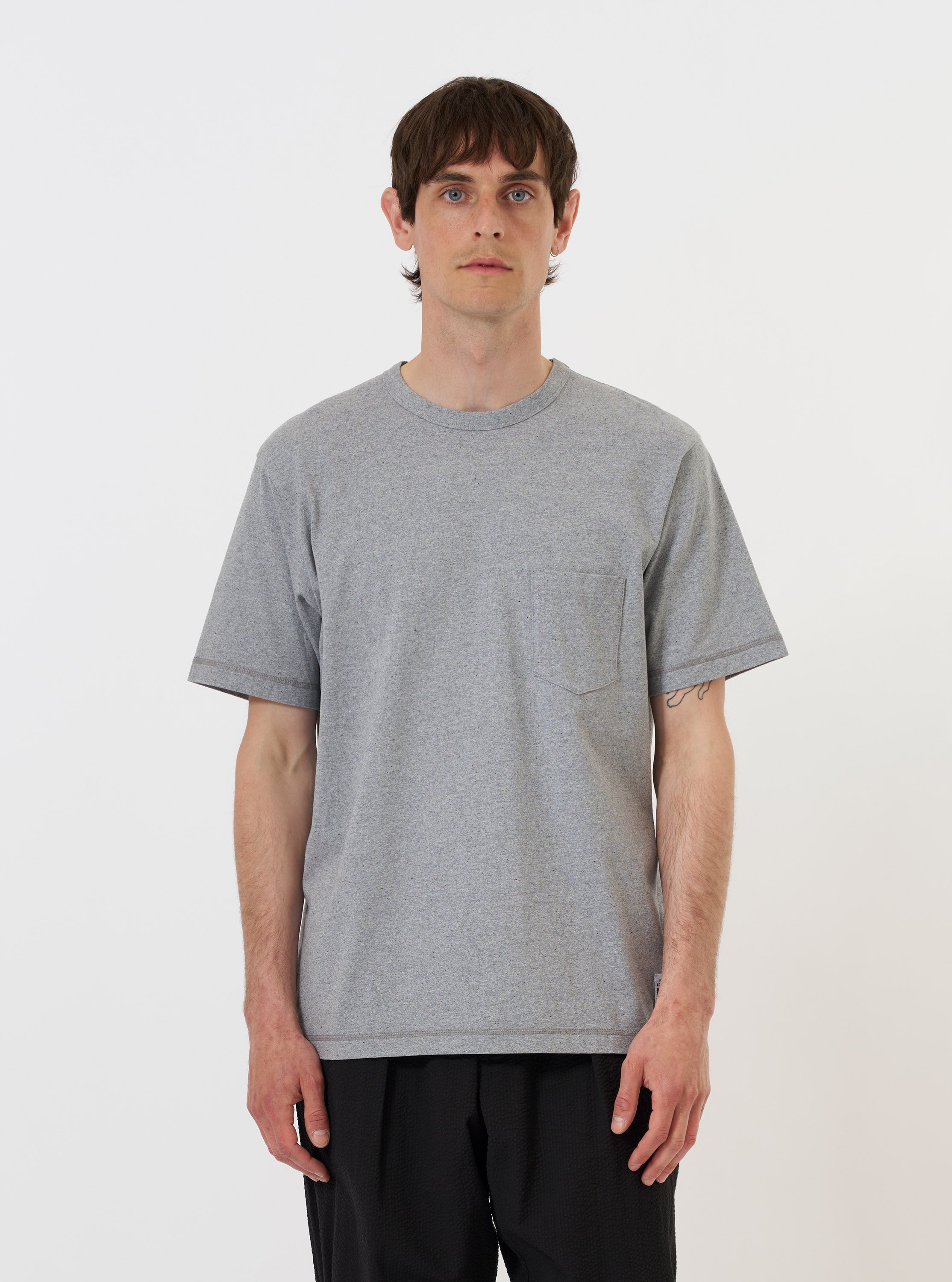 Men's Grey Marl Recycled/Bio Jersey Core Pocket Tee – Universal Works