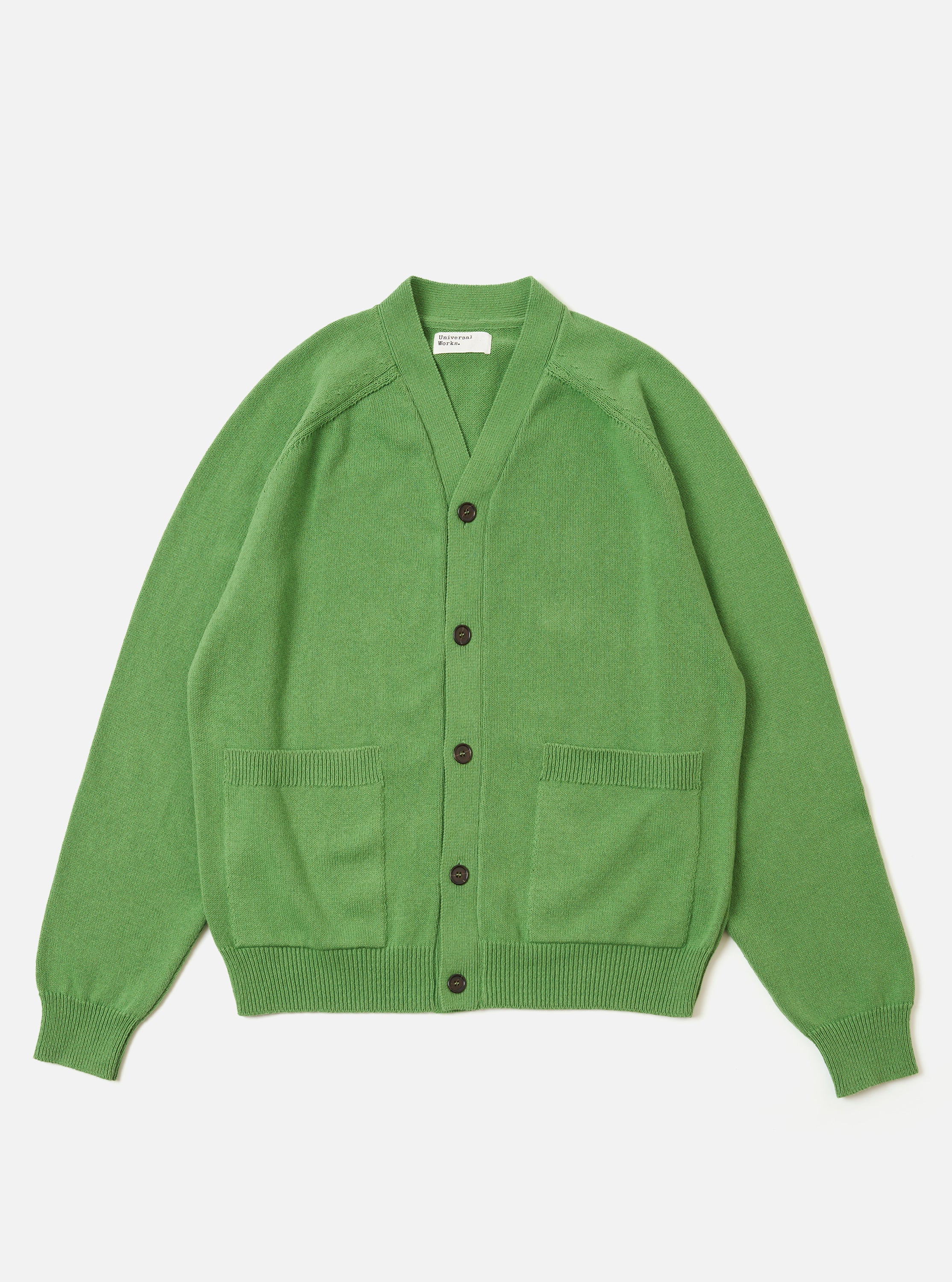 Men's Green Eco Cotton Knit Pocket David Cardigan – Universal Works