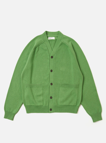 Men's Green Eco Cotton Knit Pocket David Cardigan – Universal Works
