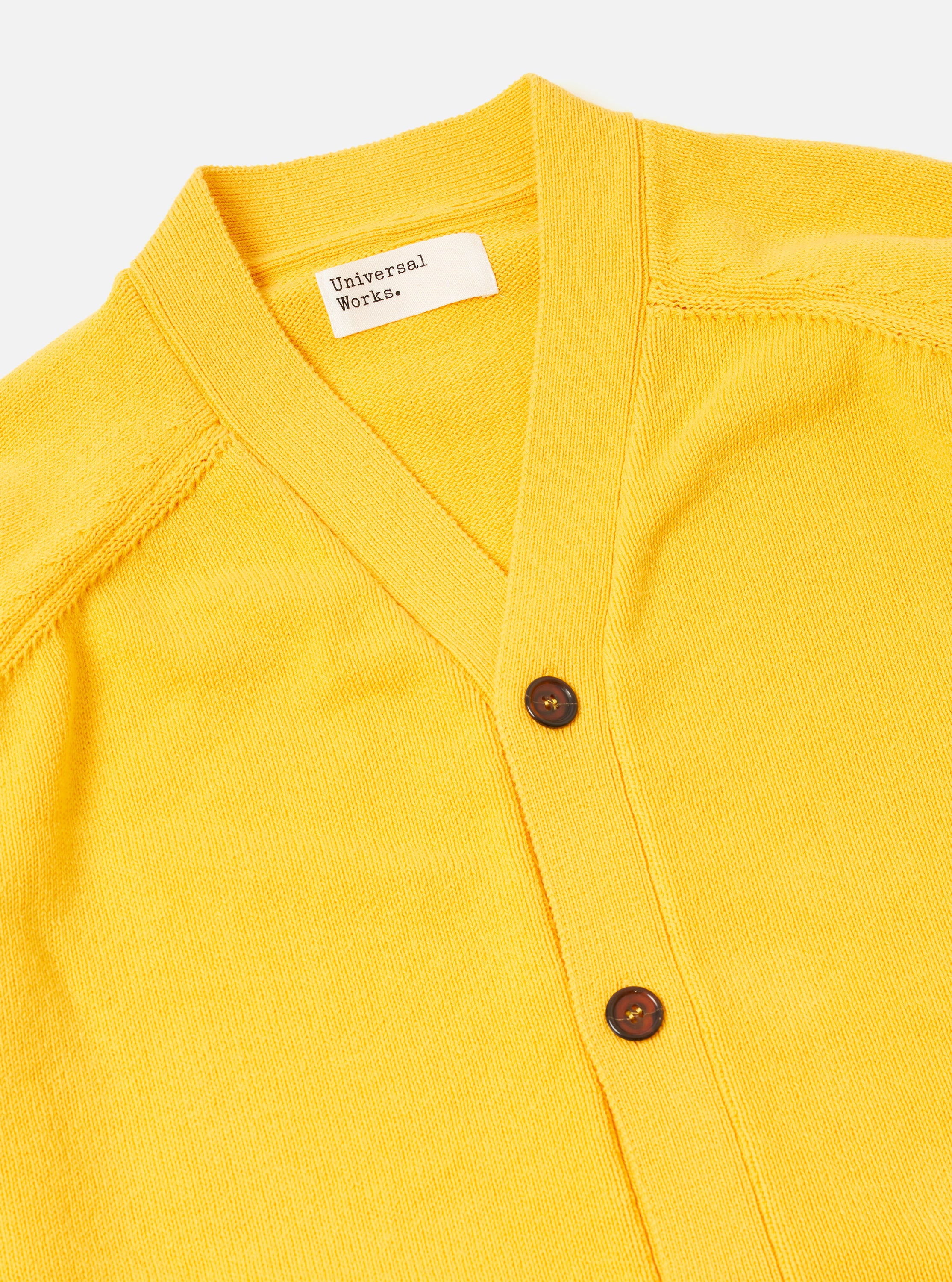 Men's Yellow Eco Cotton Knit Pocket David Cardigan – Universal Works