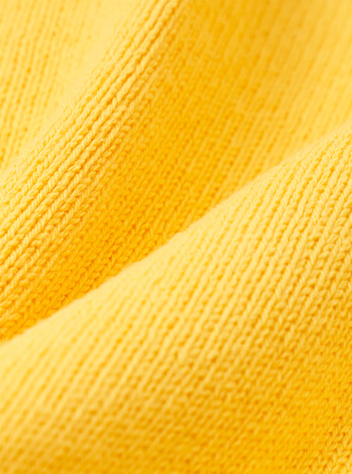 Yellow Eco Cotton Knit Pocket David Cardigan