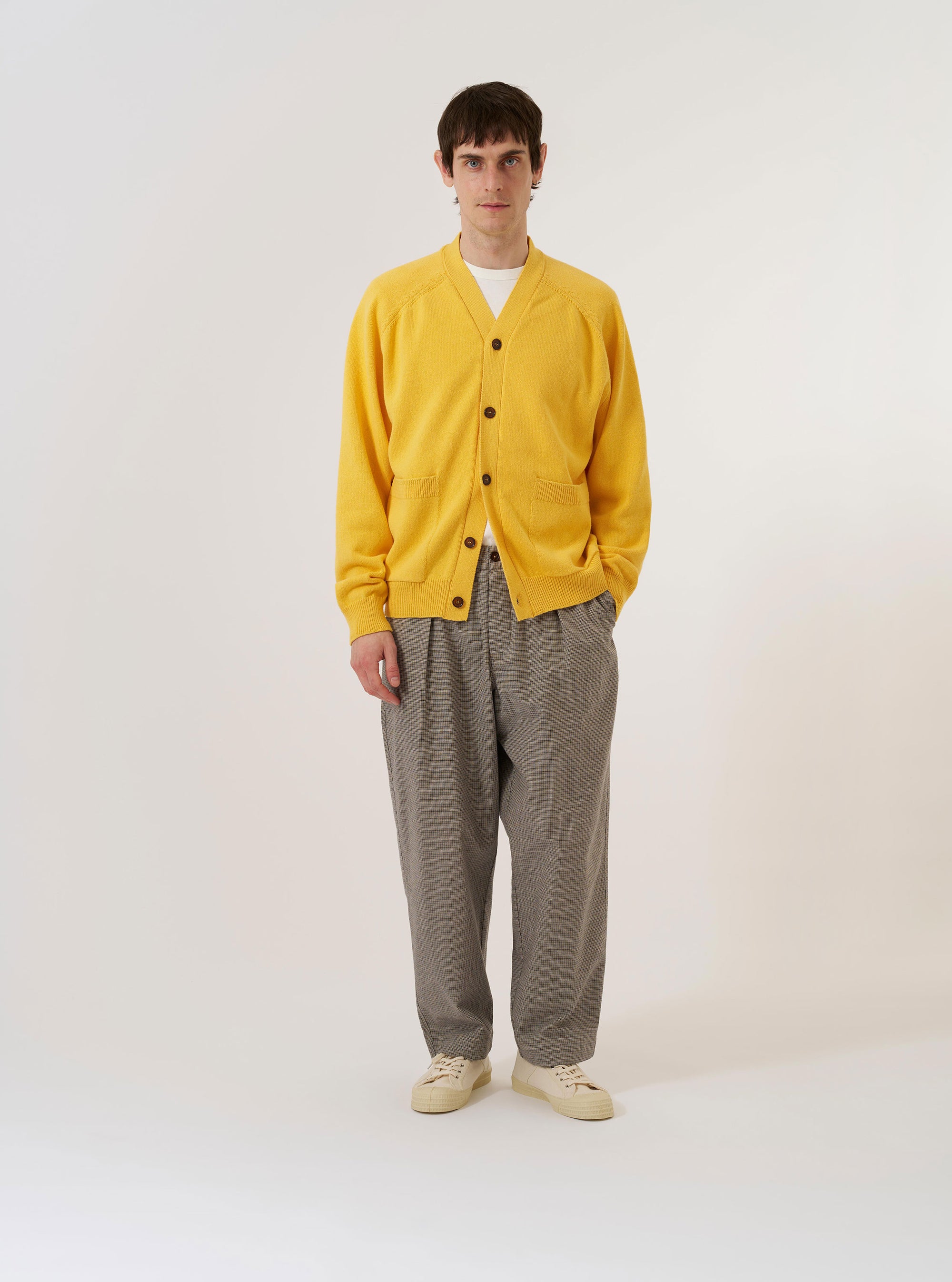 Universal WORKS Pocket David Cardigan 32451 YELLOW, Yellow / M Universal WORKS Pocket David Cardigan 32451 YELLOW, Yellow / M