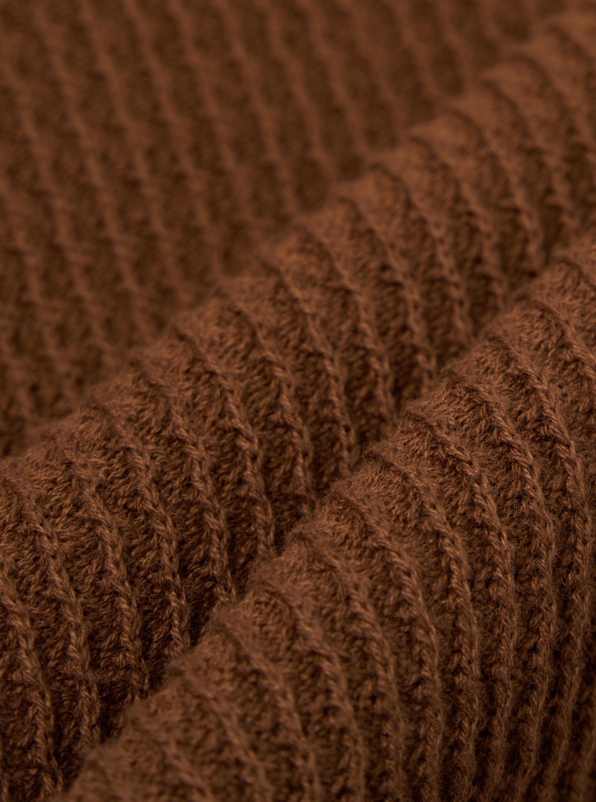 Brown Fine Texture Tricot S/S Knit Polo