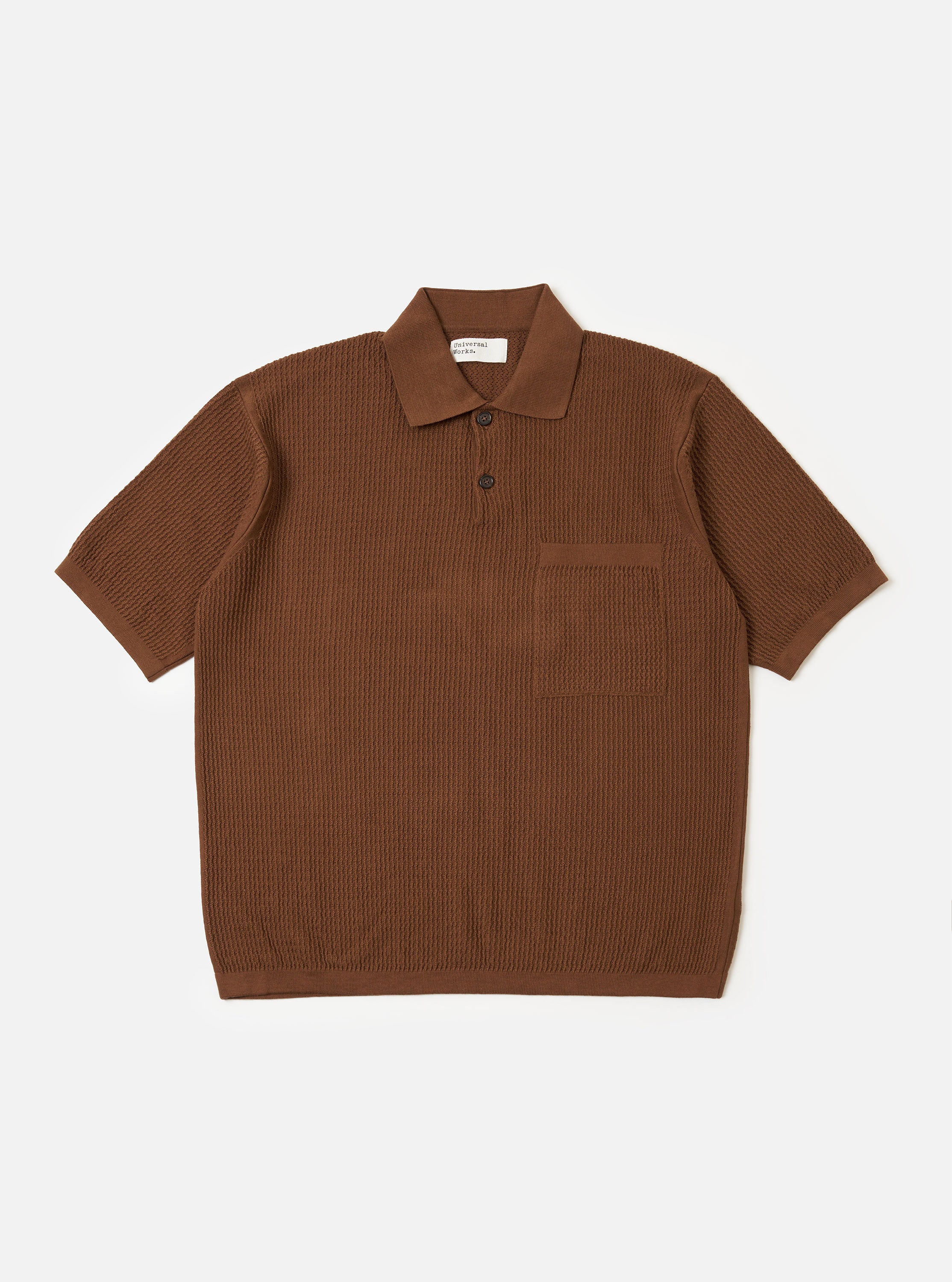 トップス BoTT MARLED KNIT POLO / BROWN Knit Polo, Brown – Colbo