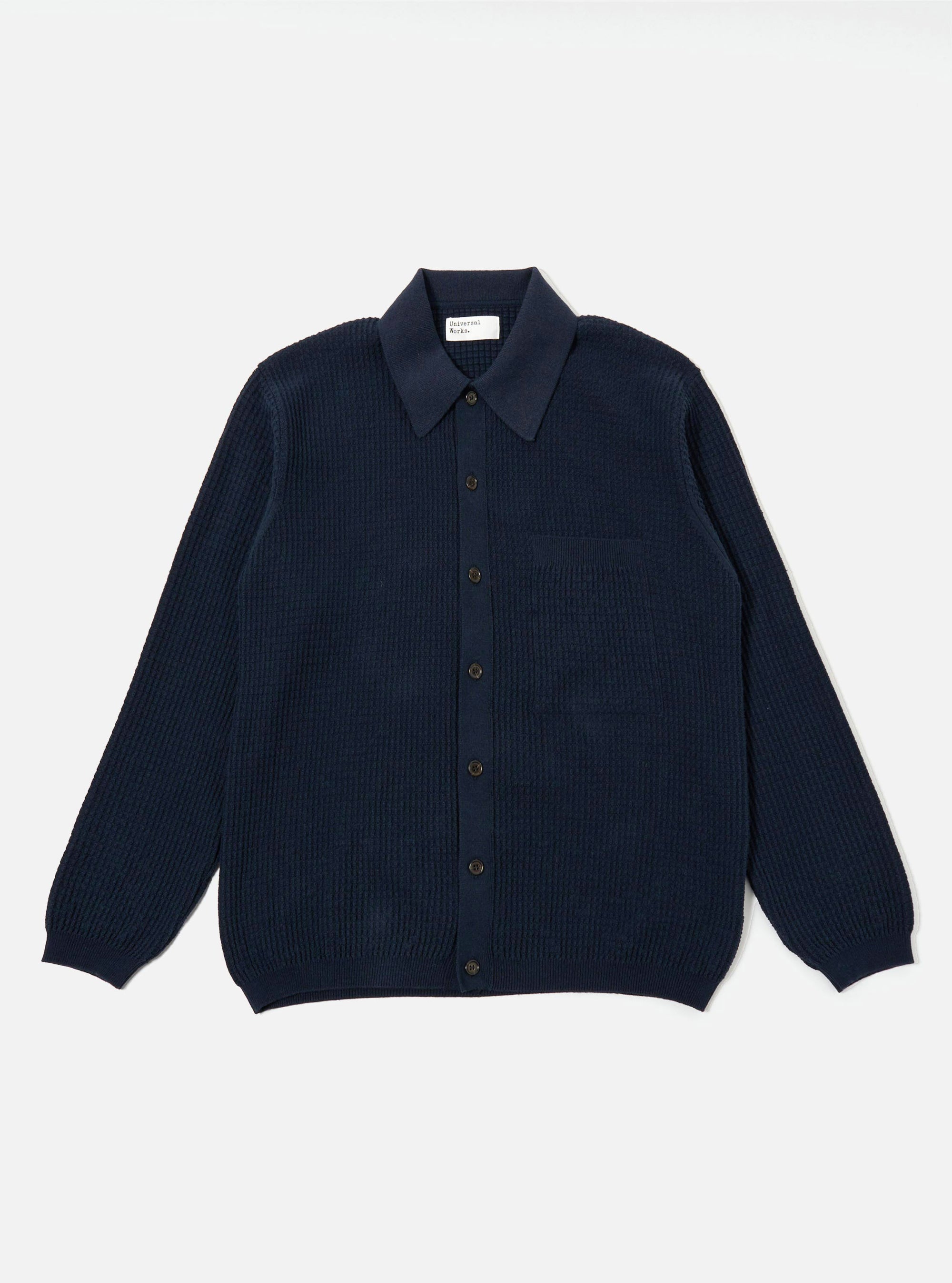 Navy Eco Cotton Knit Jacket