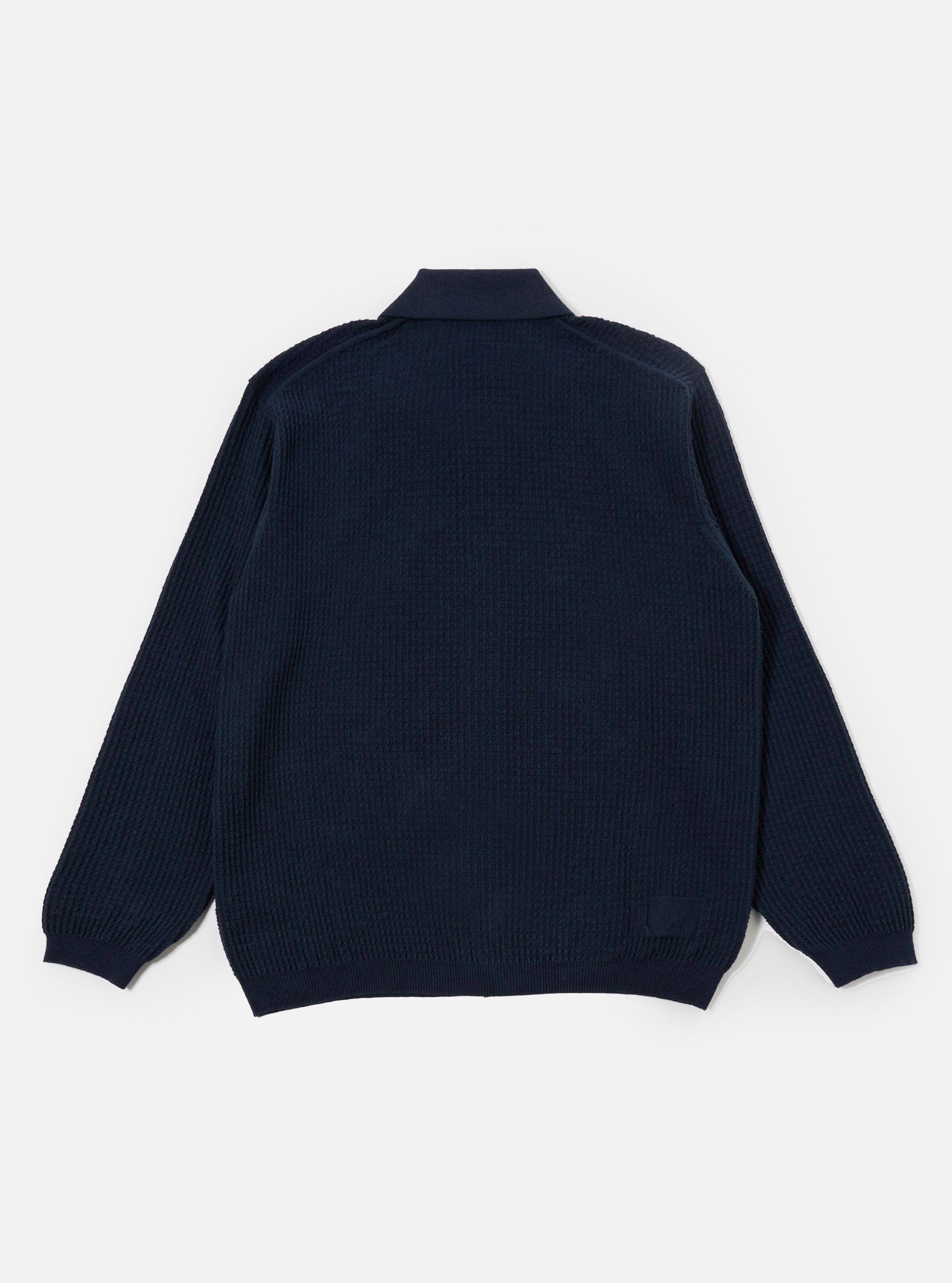 Navy Eco Cotton Knit Jacket