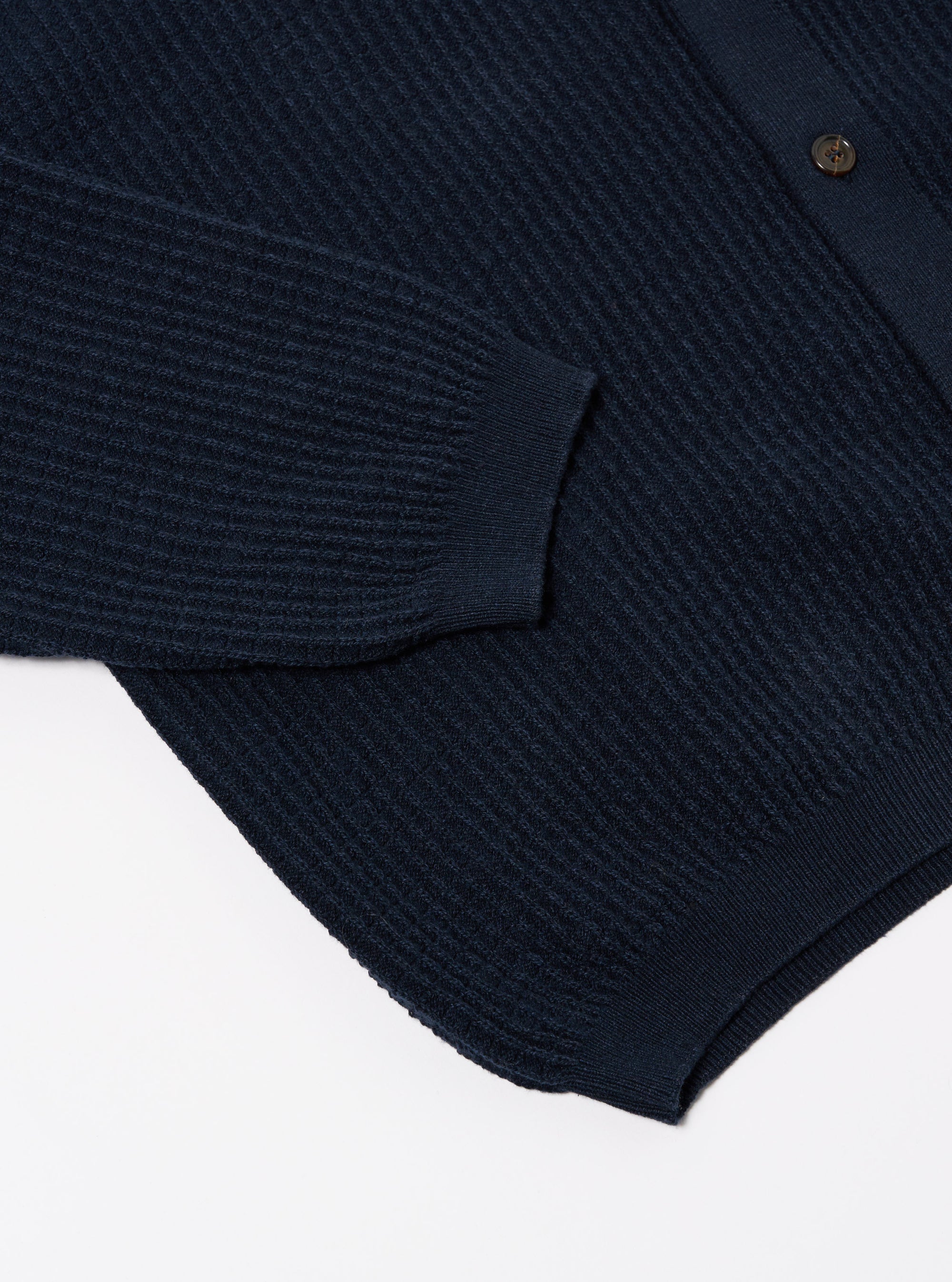 Navy Eco Cotton Knit Jacket