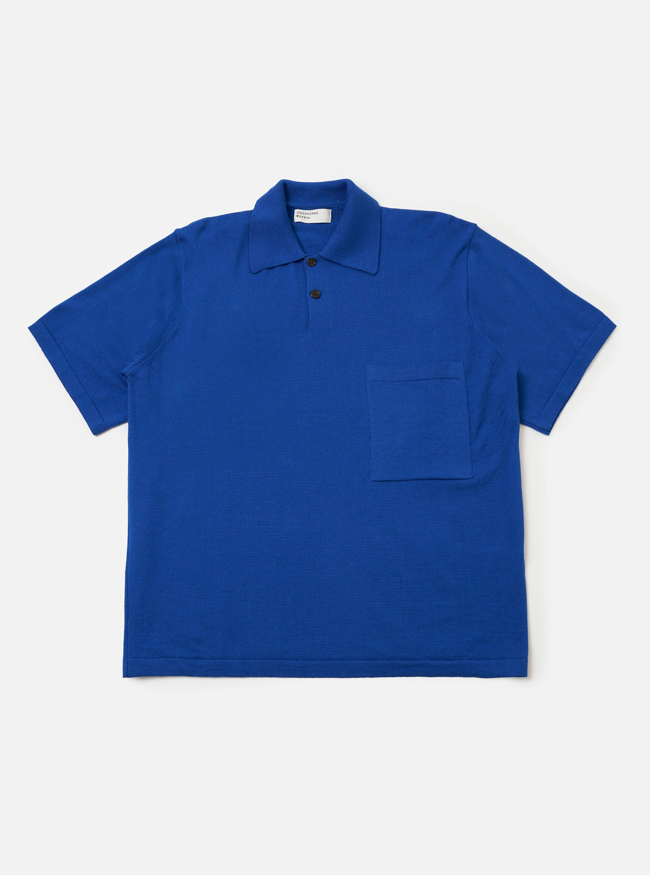 Men's Blue Woolcot Bio S/S Pullover Knit Shirt II – Universal Works