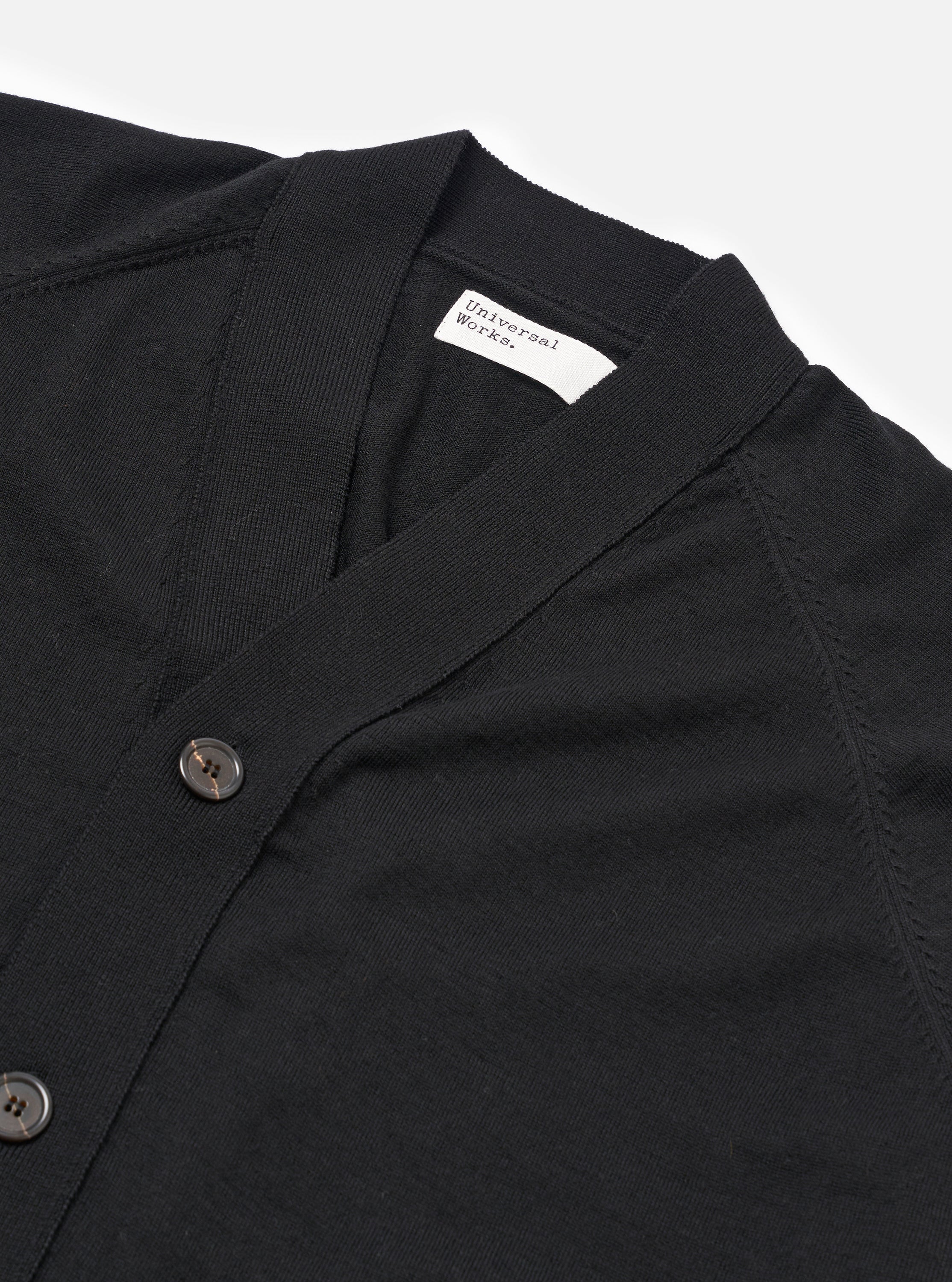 Men's Black Woolcot Bio Loose Cardigan II – Universal Works