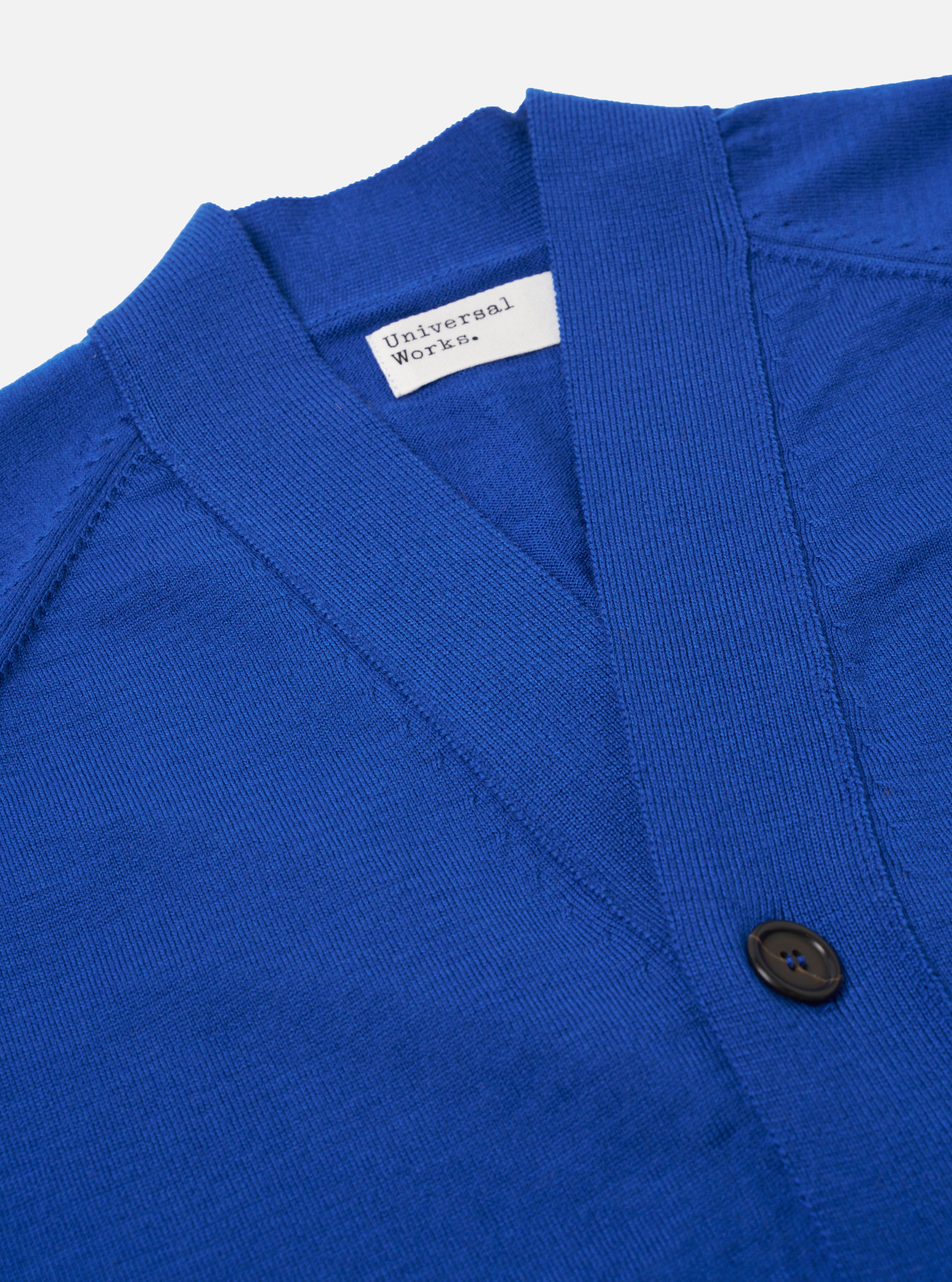 Men's Blue Woolcot Bio Loose Cardigan II – Universal Works