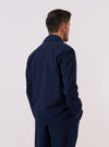 Navy Derby Stripe Two Button Jacket