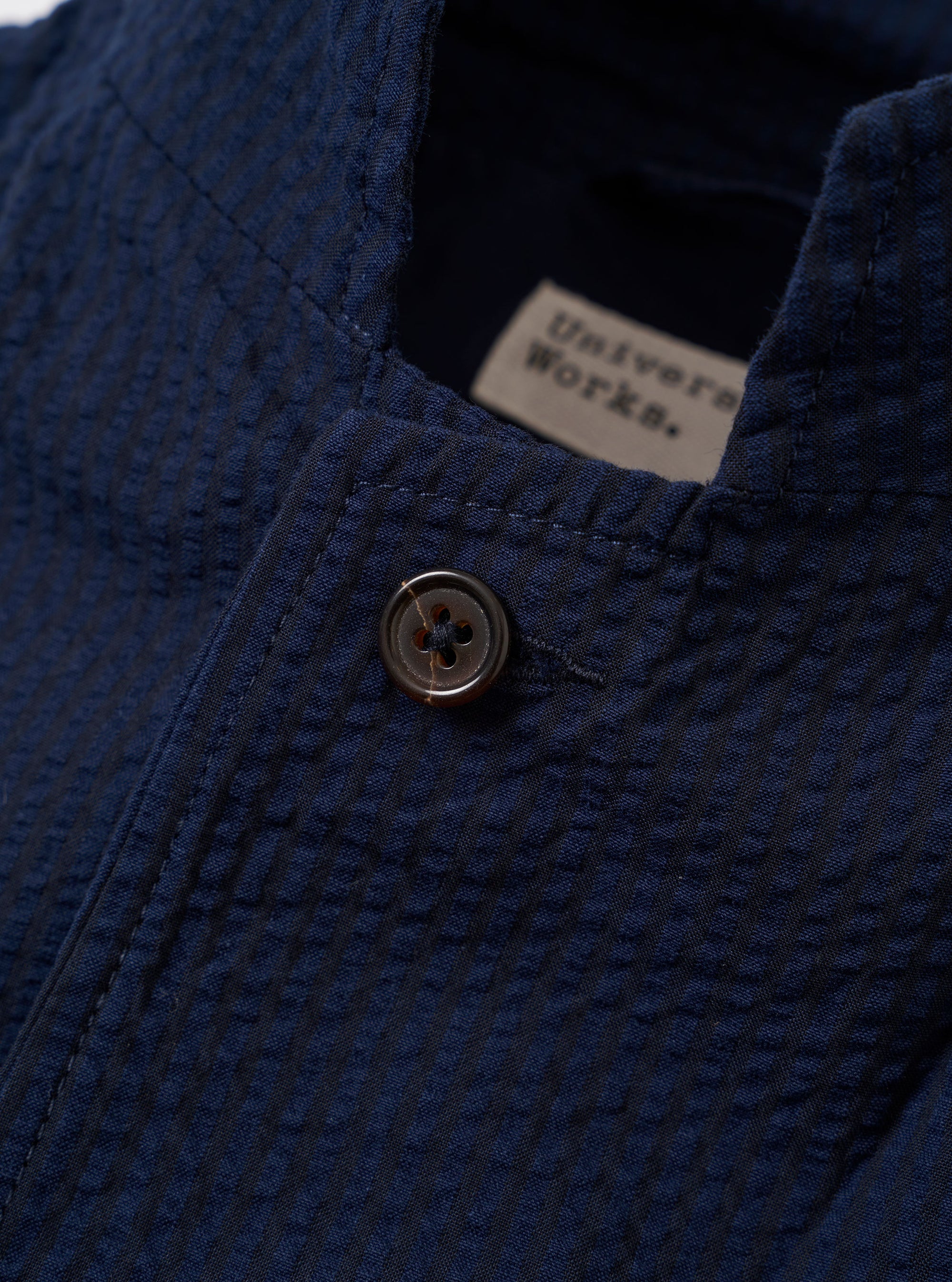 Navy Derby Stripe Two Button Jacket