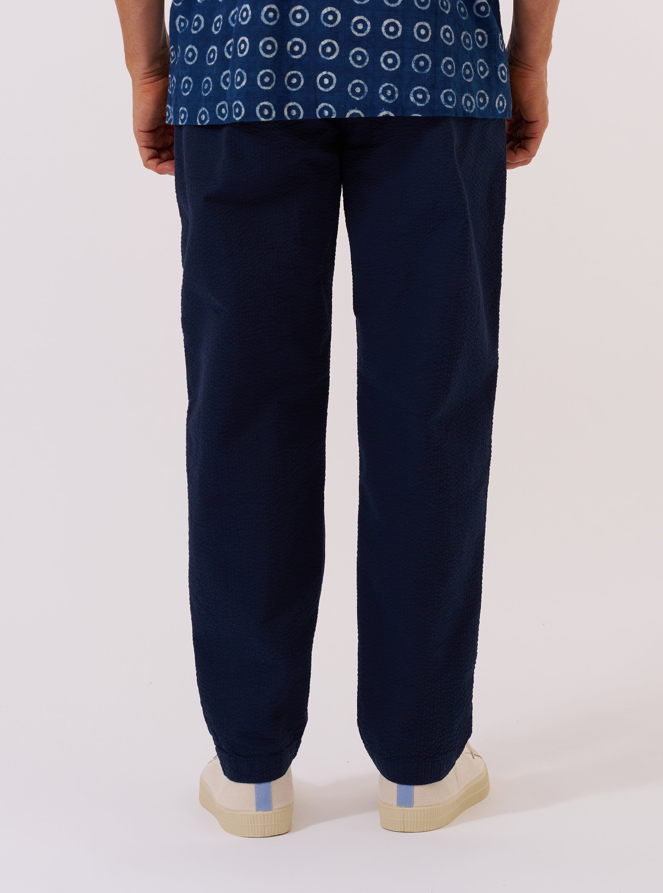 Men's Navy Derby Stripe Military Chino – Universal Works