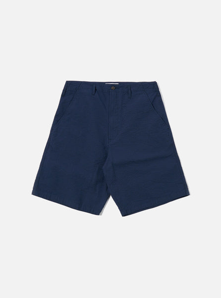 Men's Navy Derby Stripe Clean Short – Universal Works