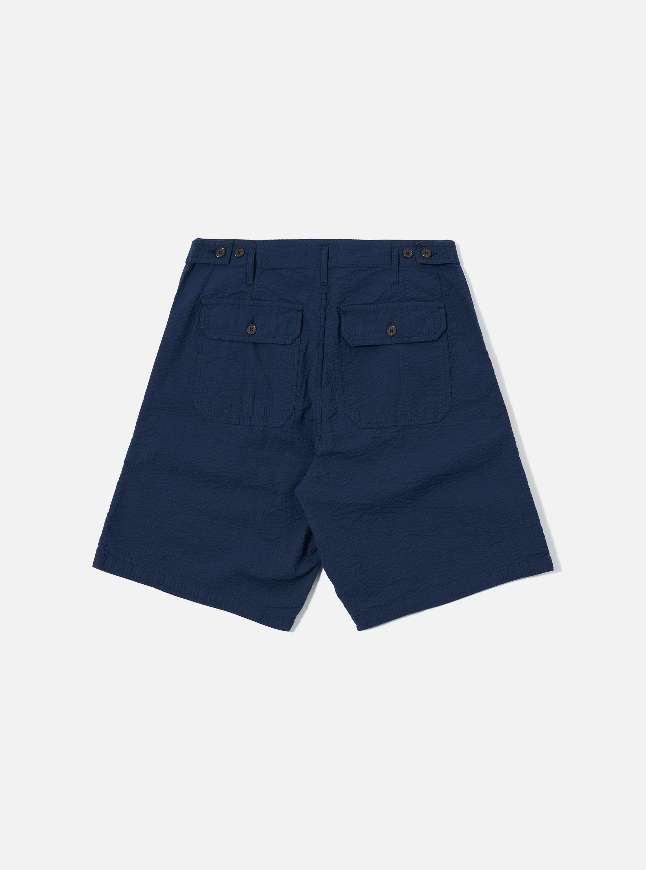 Men's Navy Derby Stripe Clean Short – Universal Works
