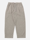 The Multi Lucas Cotton Mix Oxford Pant is shown as a flat lay against a white background. The trousers feature a wide, loose leg with a single pleat front, an elasticated drawstring waistband, and two side pockets. The fabric is a mid-weight cotton mix with a small three-color houndstooth check pattern.