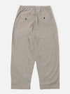 The Multi Lucas Cotton Mix Oxford Pant is shown from the back as a flat lay against a plain white background. The image highlights the elasticated waistband and the two rear pockets, including one buttoned flap pocket and one button jetted pocket. The fabric features a small, multi-colored houndstooth check pattern.