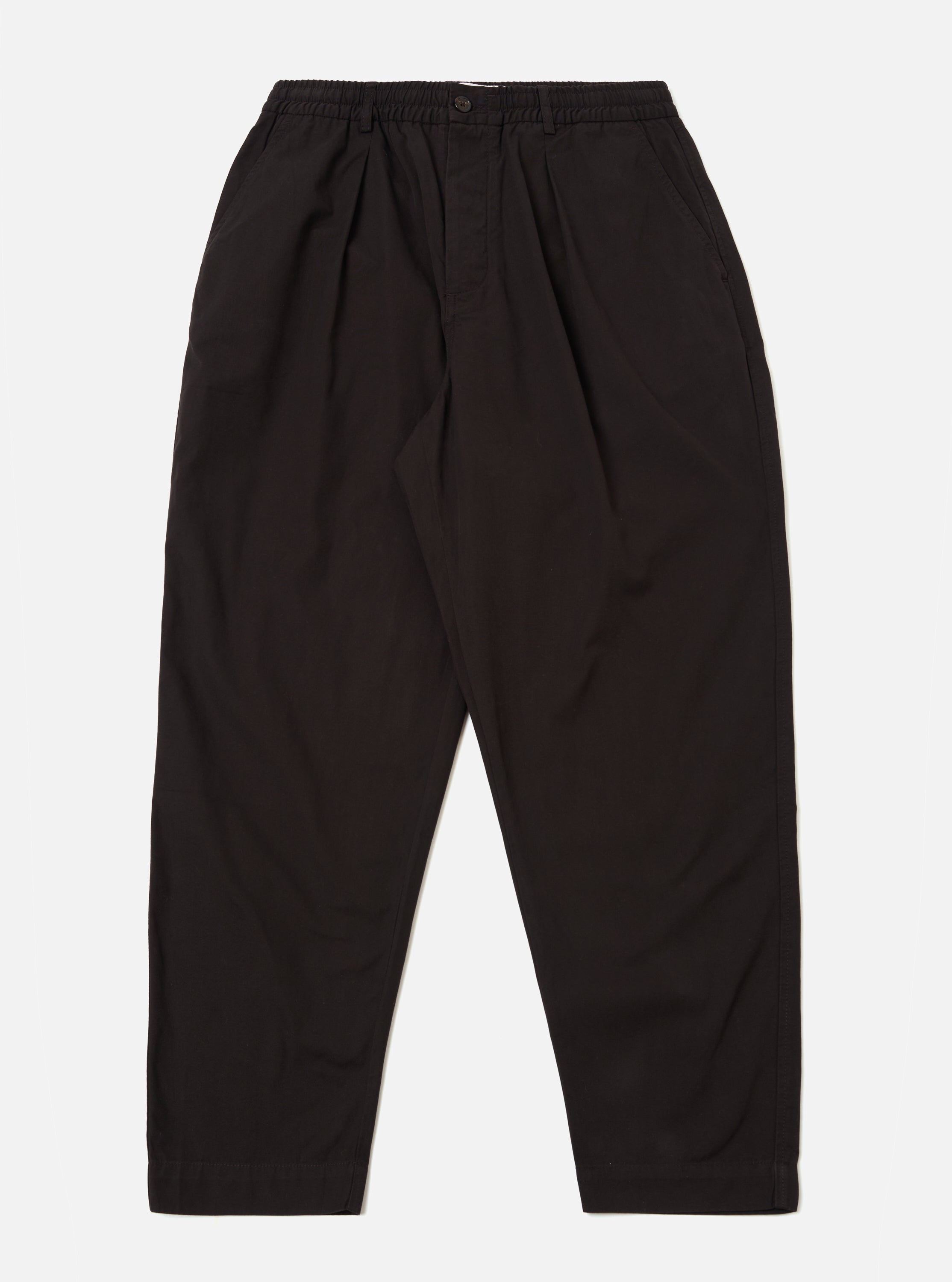 Men's Licorice Summer Canvas Pleated Track Pant – Universal Works