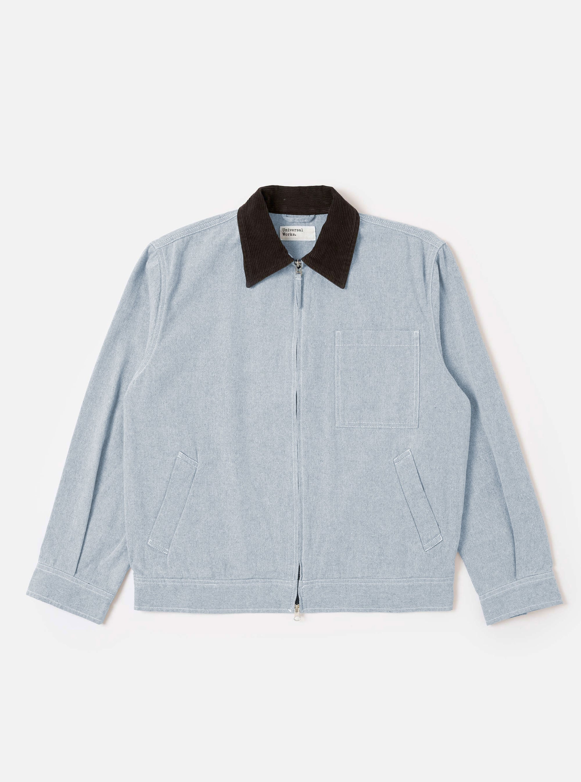 Light Indigo Jean Cloth Reworked Rose Bowl Jacket