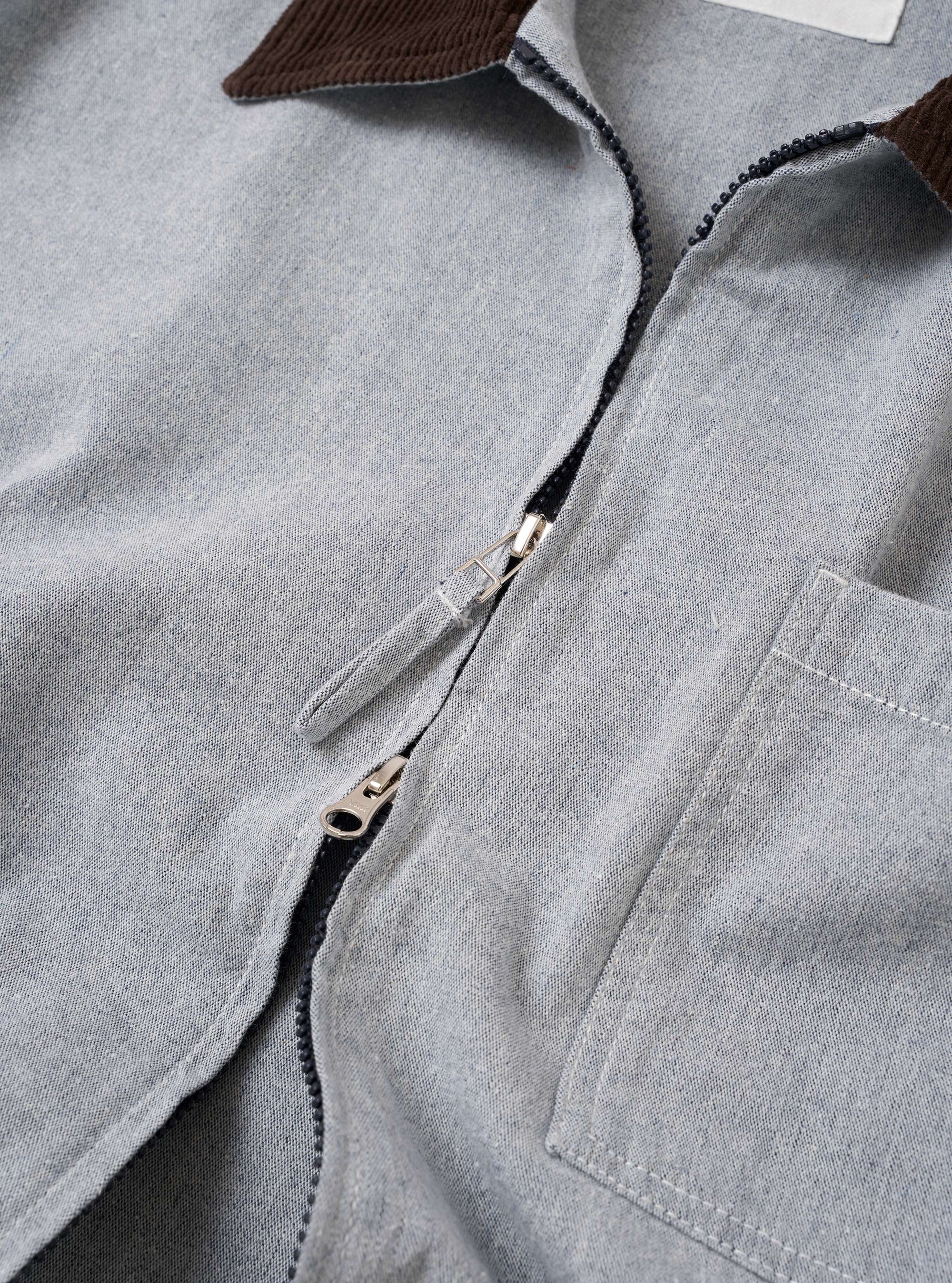 Light Indigo Jean Cloth Reworked Rose Bowl Jacket