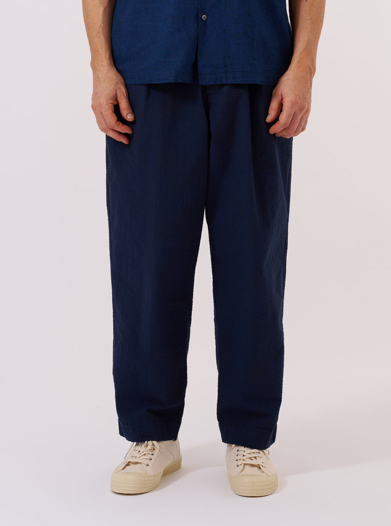 Navy Derby Stripe Oxford Pant