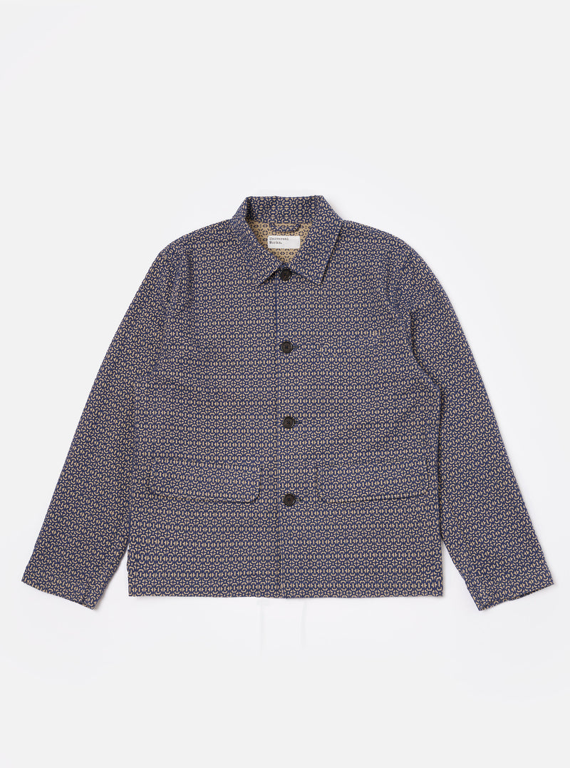 Navy Konos Cotton Warmus Jacket