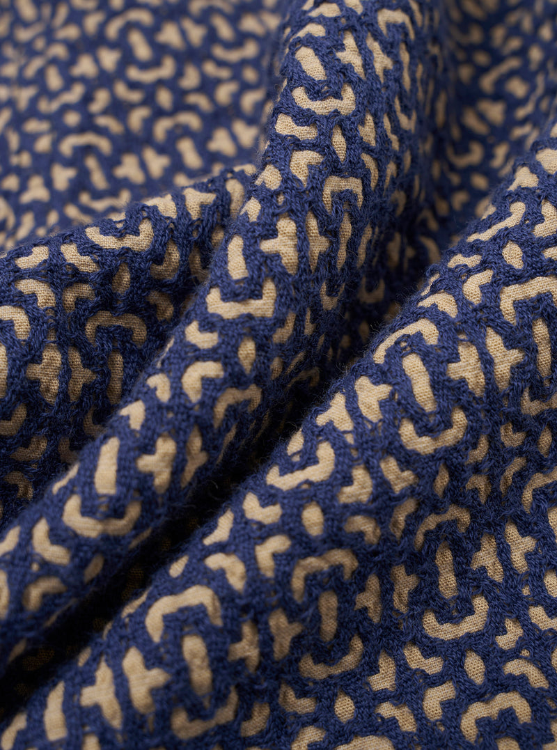 Navy Konos Cotton Warmus Jacket