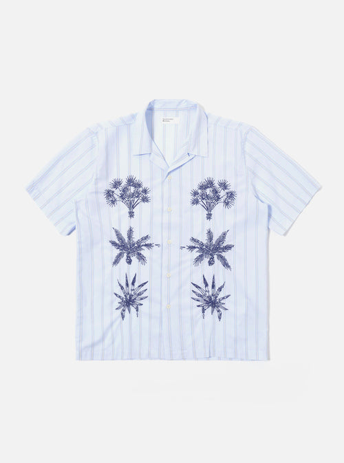 Soft Blue Mc Stripe Road Trip Shirt