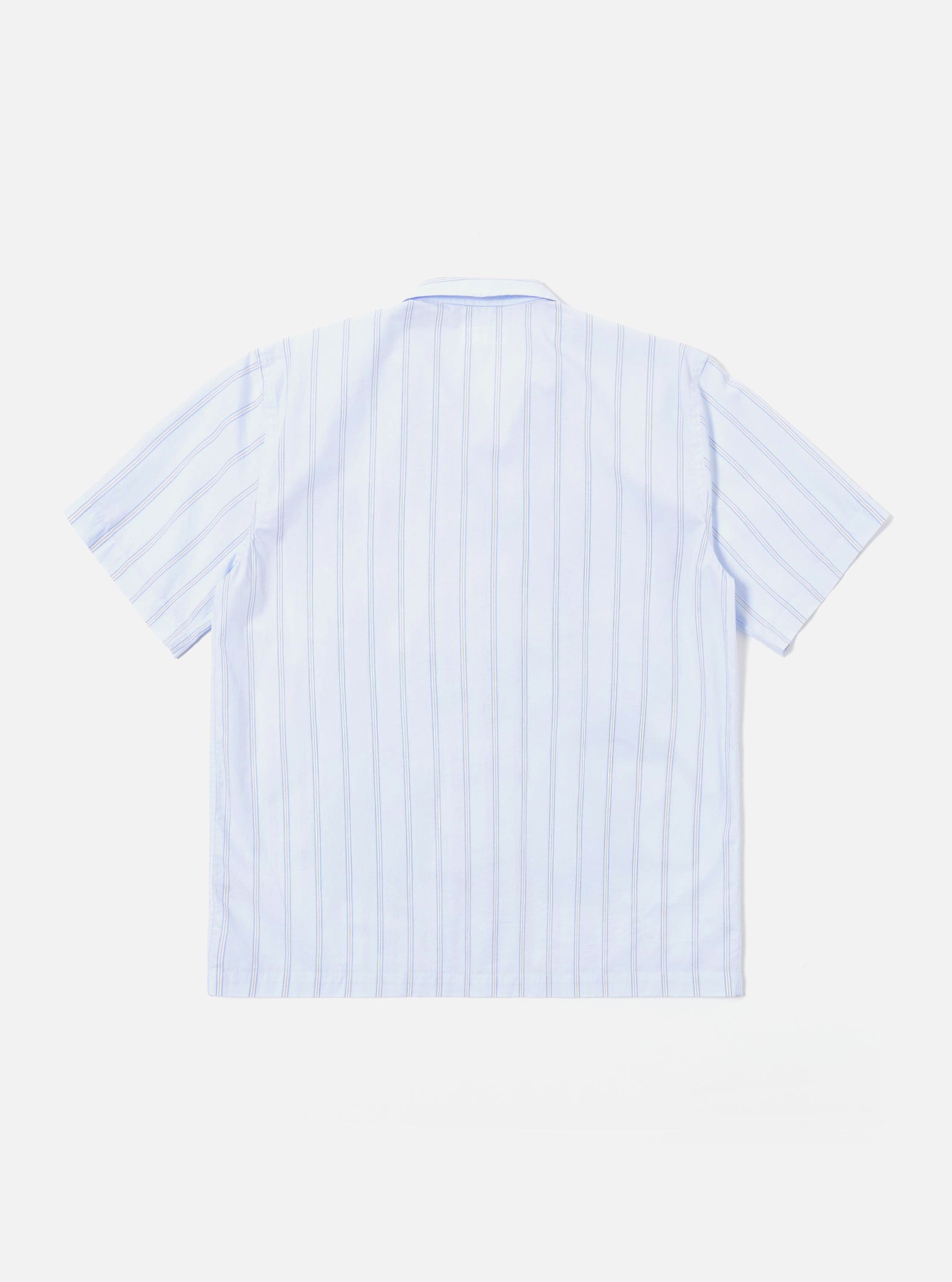 Men's Soft Blue Mc Stripe Road Trip Shirt – Universal Works