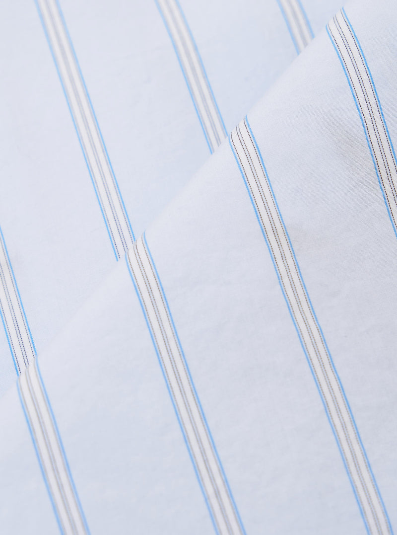 Soft Blue Mc Stripe Road Trip Shirt