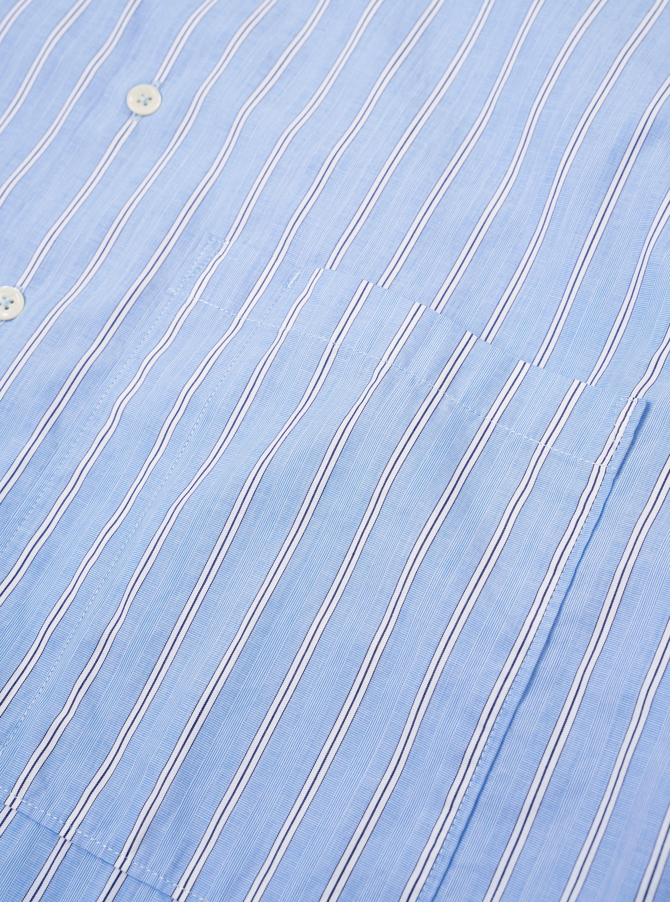 Men's Blue Mc Stripe Square Pocket Shirt – Universal Works