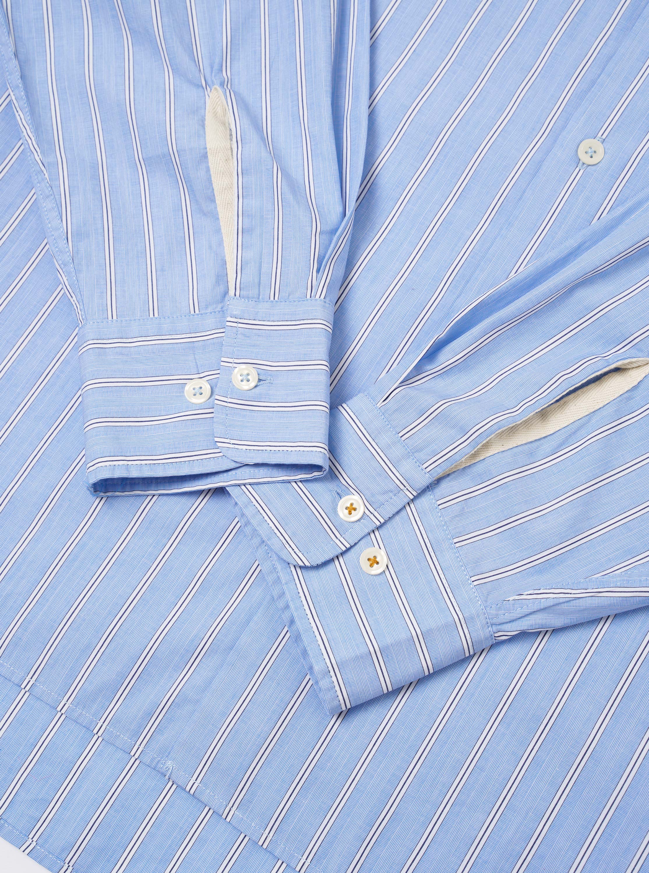 Men's Blue Mc Stripe Square Pocket Shirt – Universal Works