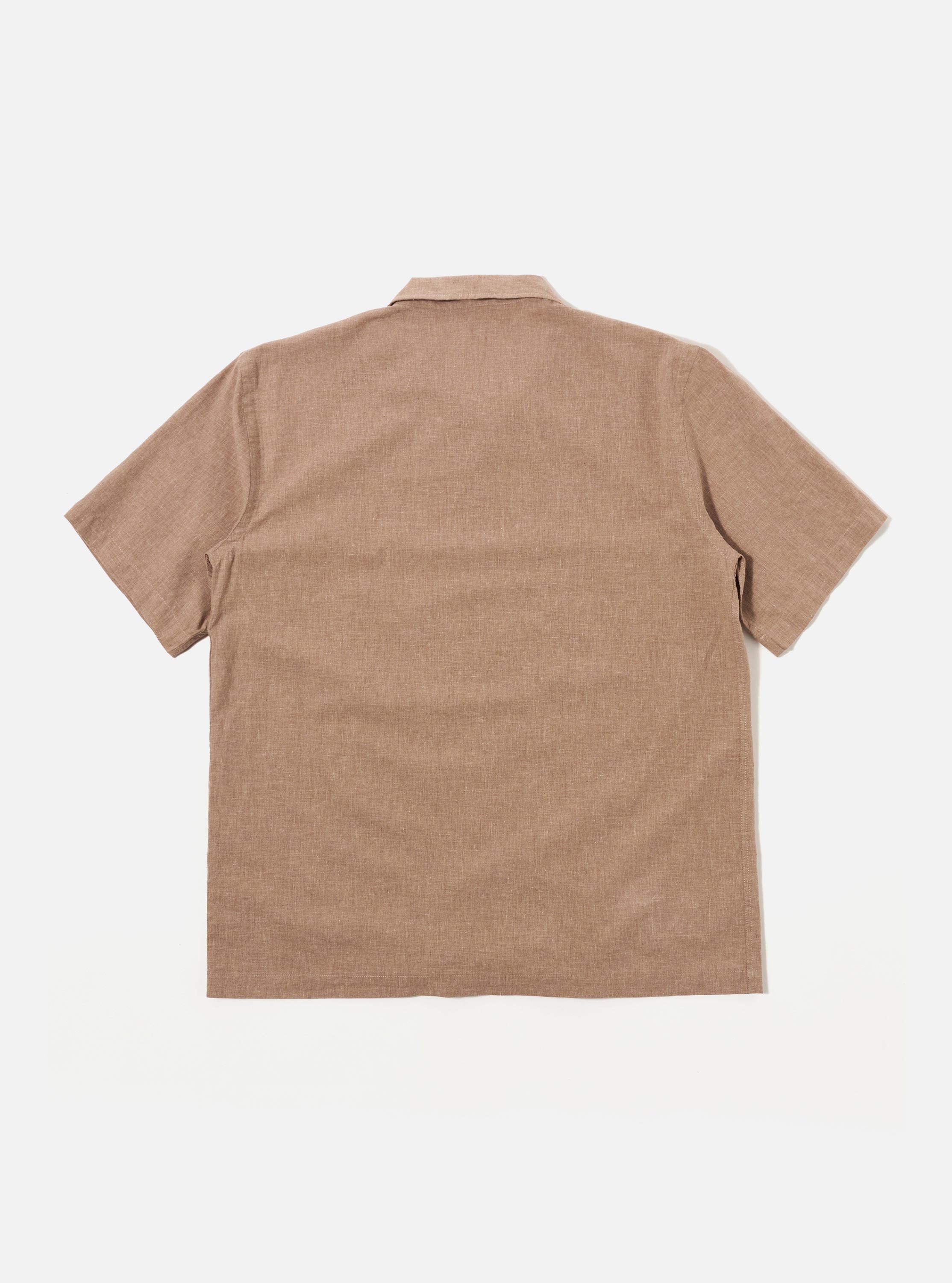 Men's Brown Sido Linen Mix Road Shirt – Universal Works