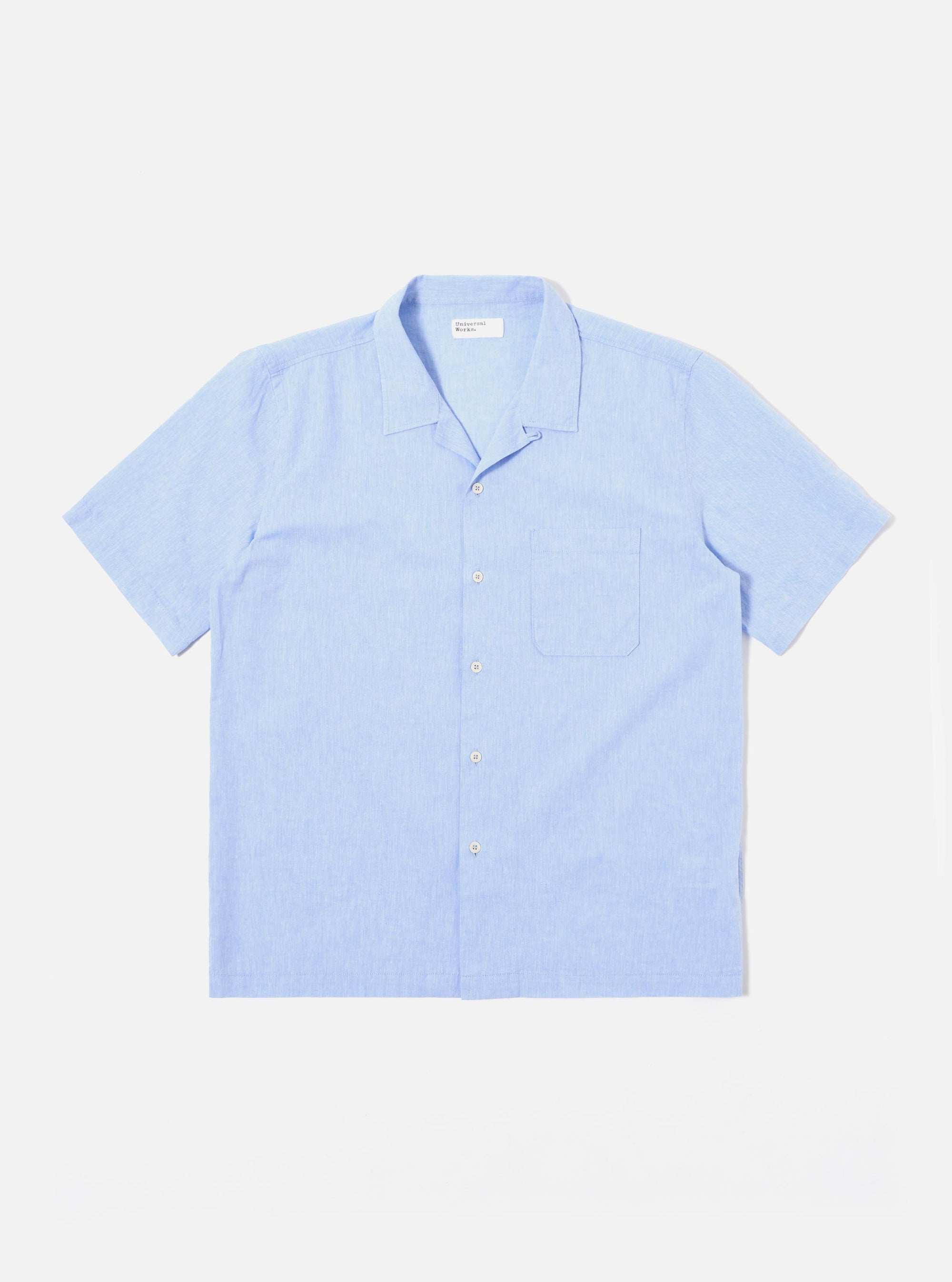 Sky Blue Sido Linen Mix Road Shirt
