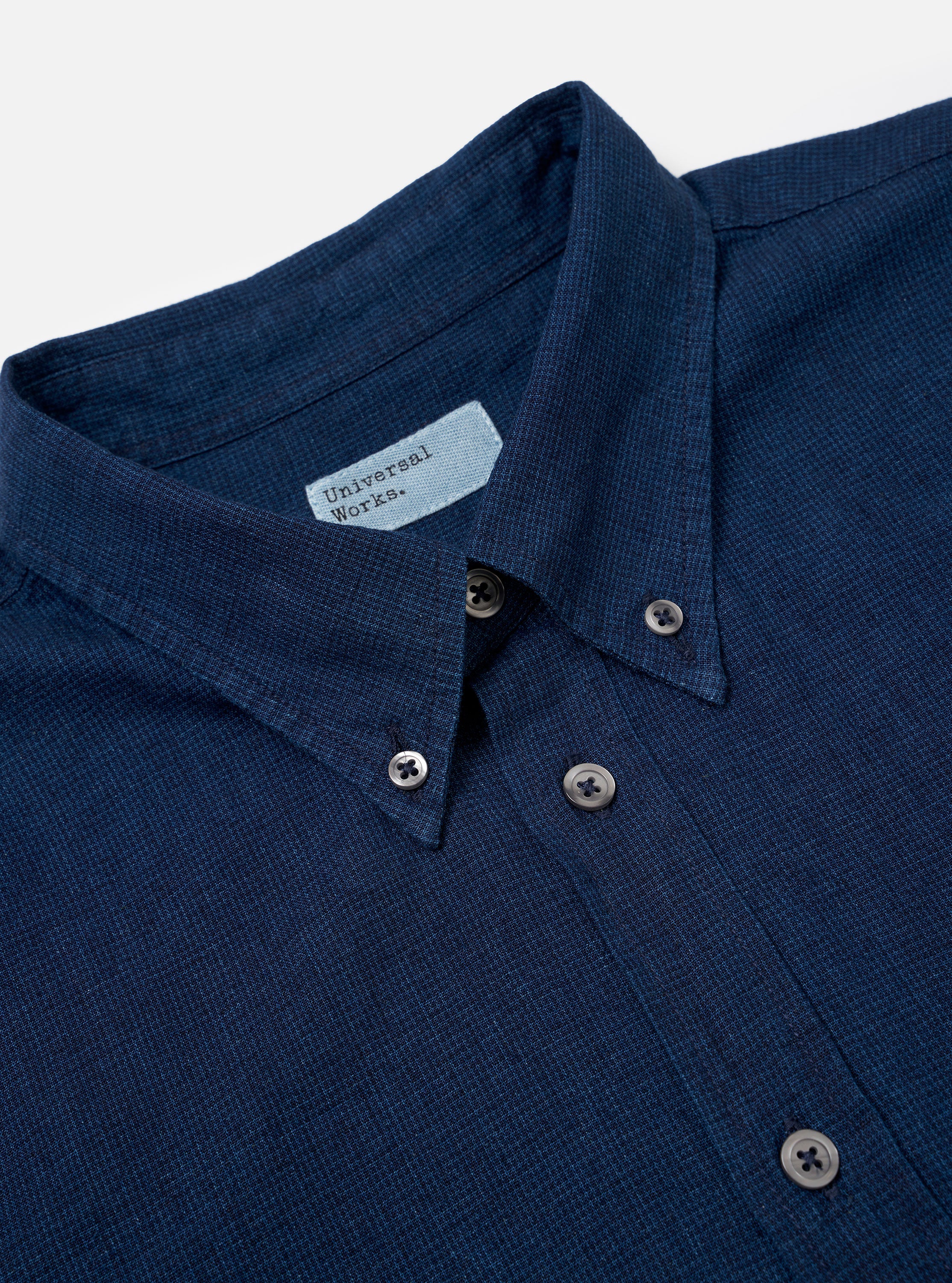 Men's Indigo Lincot Denim Lazy Day Long Sleeve Shirt – Universal Works