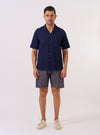 Navy Arten Seersucker Road Shirt