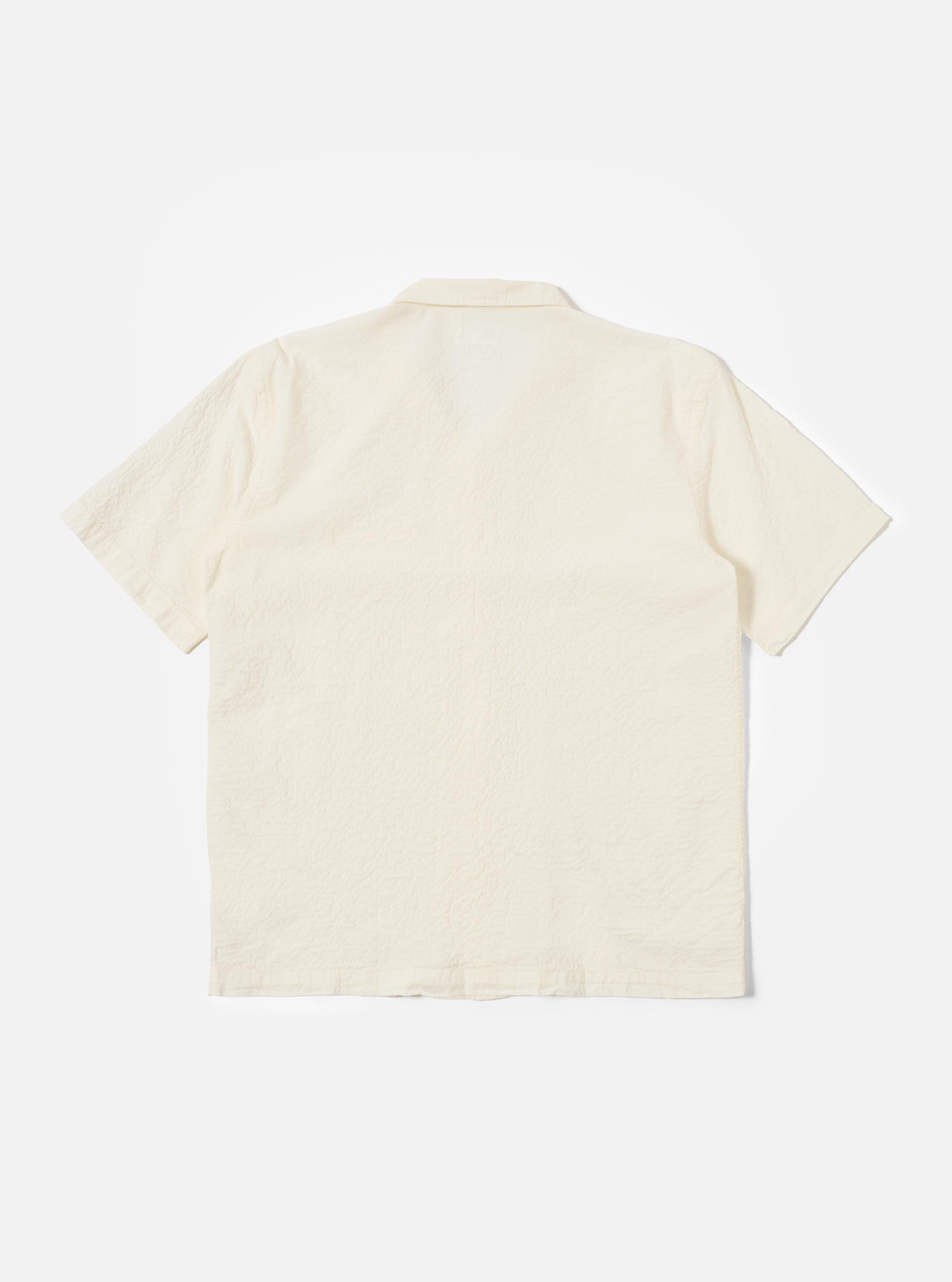 Men's Ecru Arten Seersucker Road Camp Collar Shirt – Universal Works